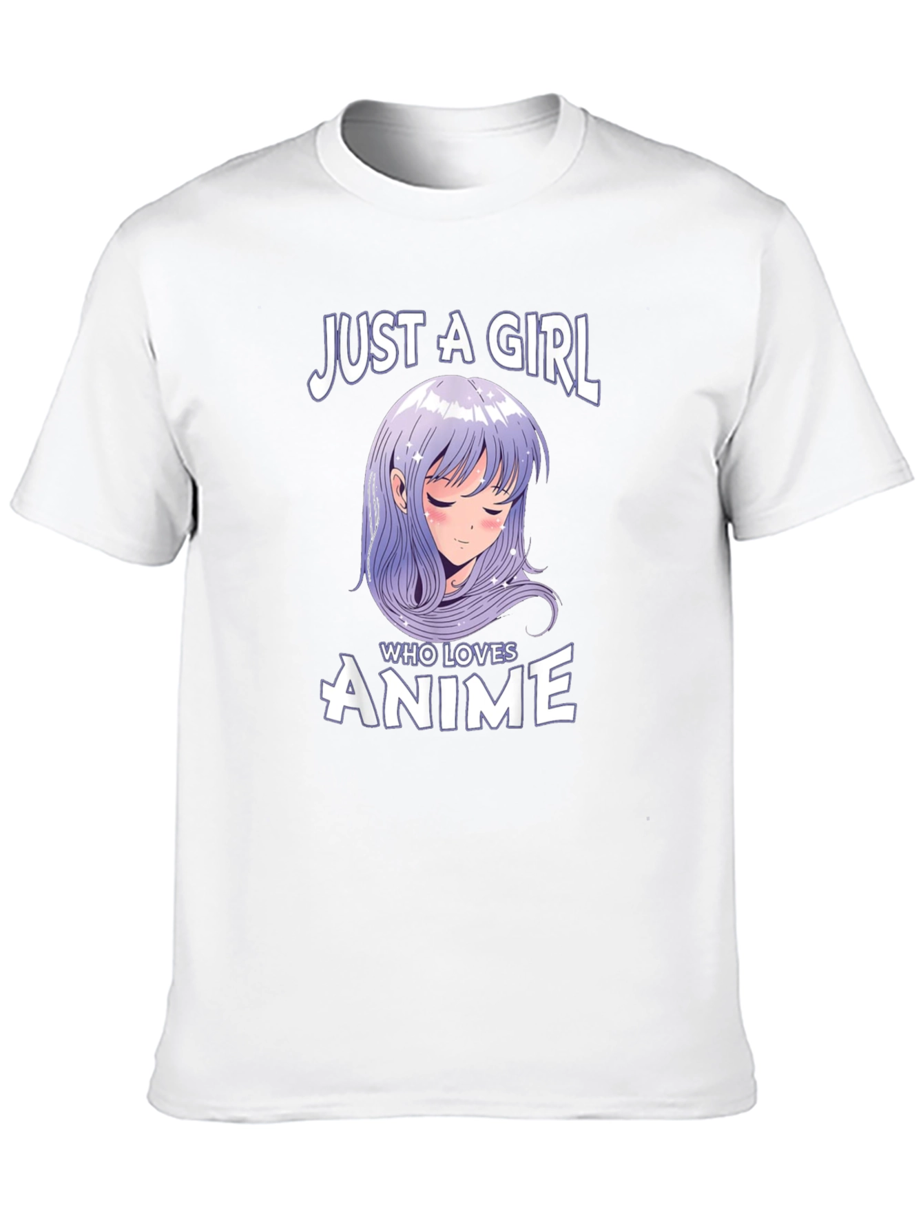 Just A Girl Who Loves Anime Black T-Shirt
