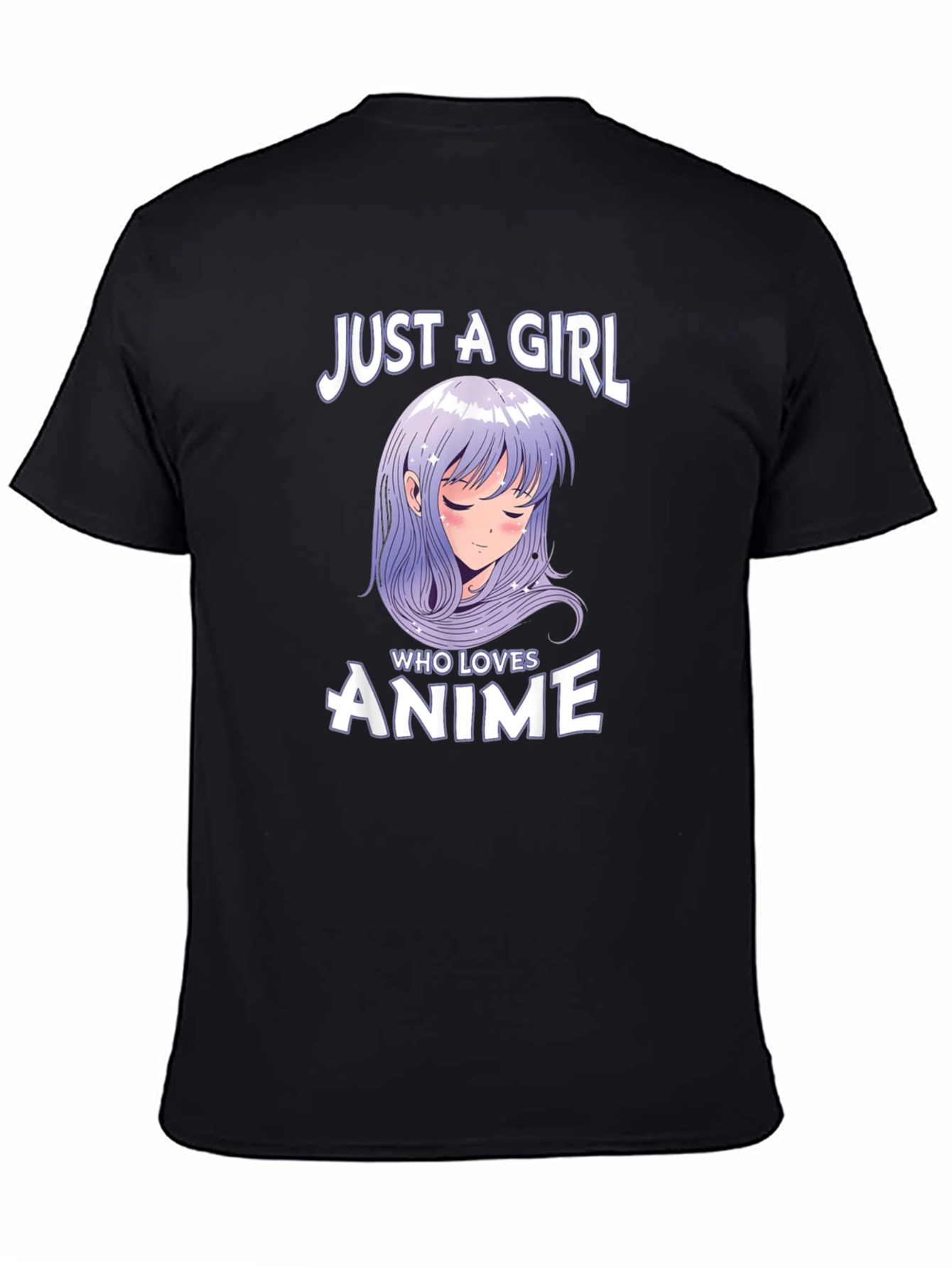 Just A Girl Who Loves Anime Black T-Shirt