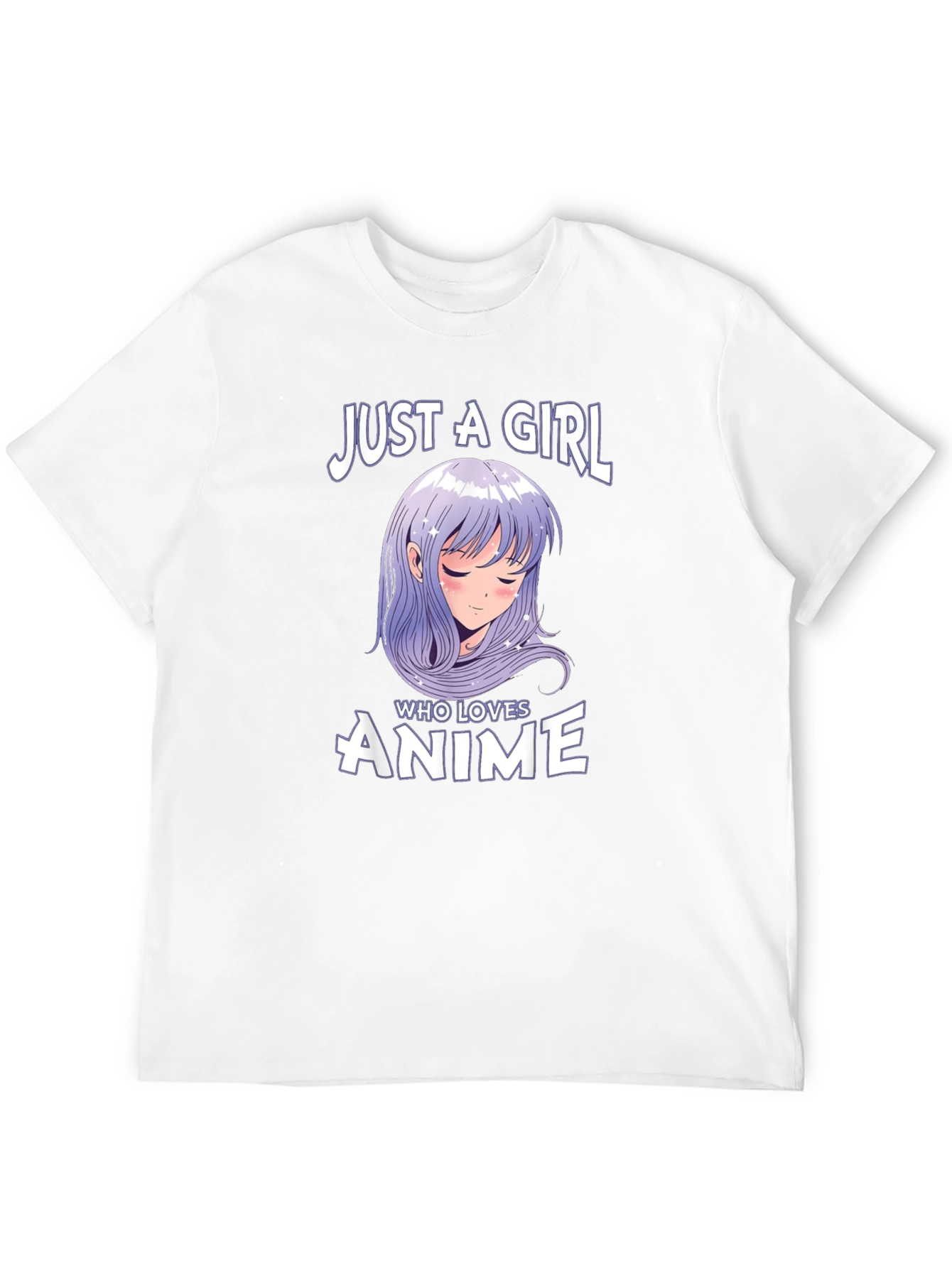 Just A Girl Who Loves Anime Black T-Shirt
