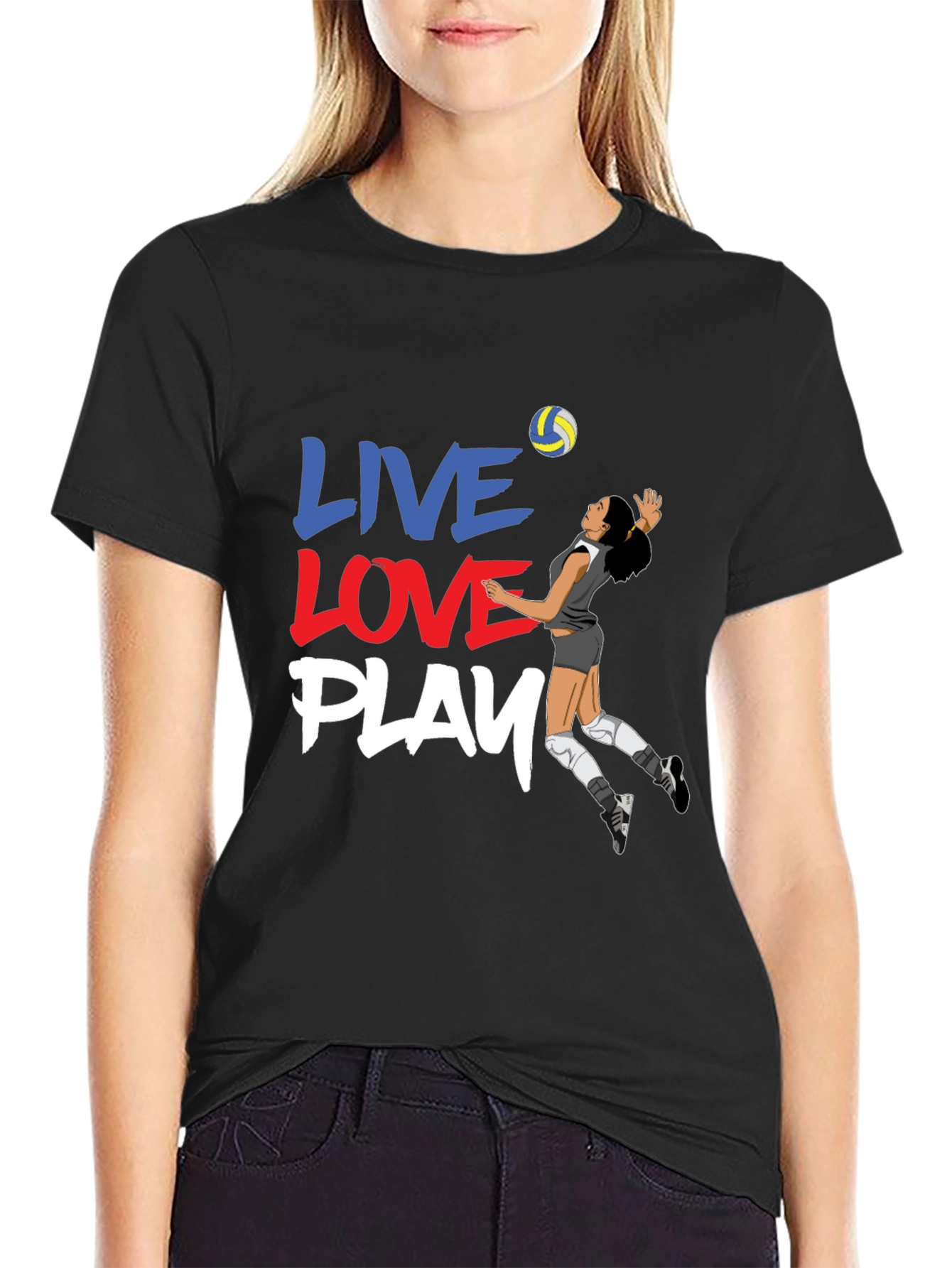 Volleyball Graphic Tee - Live Love Play
