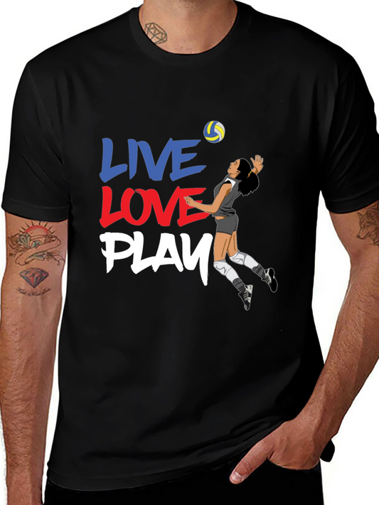Volleyball Graphic Tee - Live Love Play