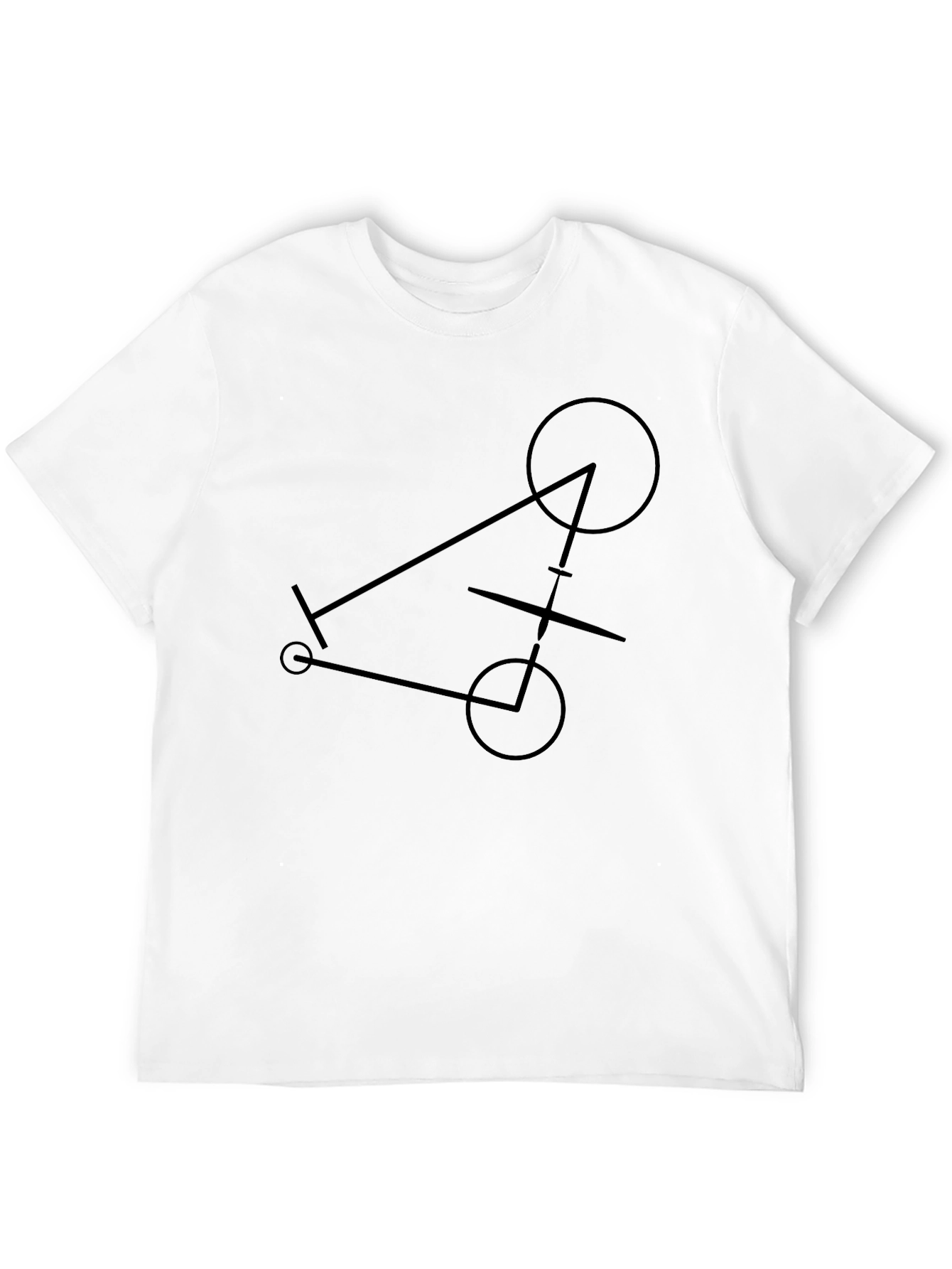 Abstract Geometric Graphic Tee - Black