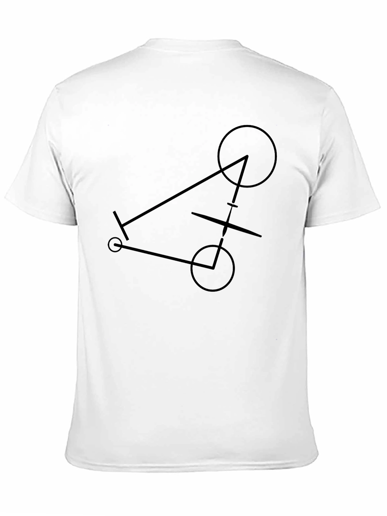 Abstract Geometric Graphic Tee - Black