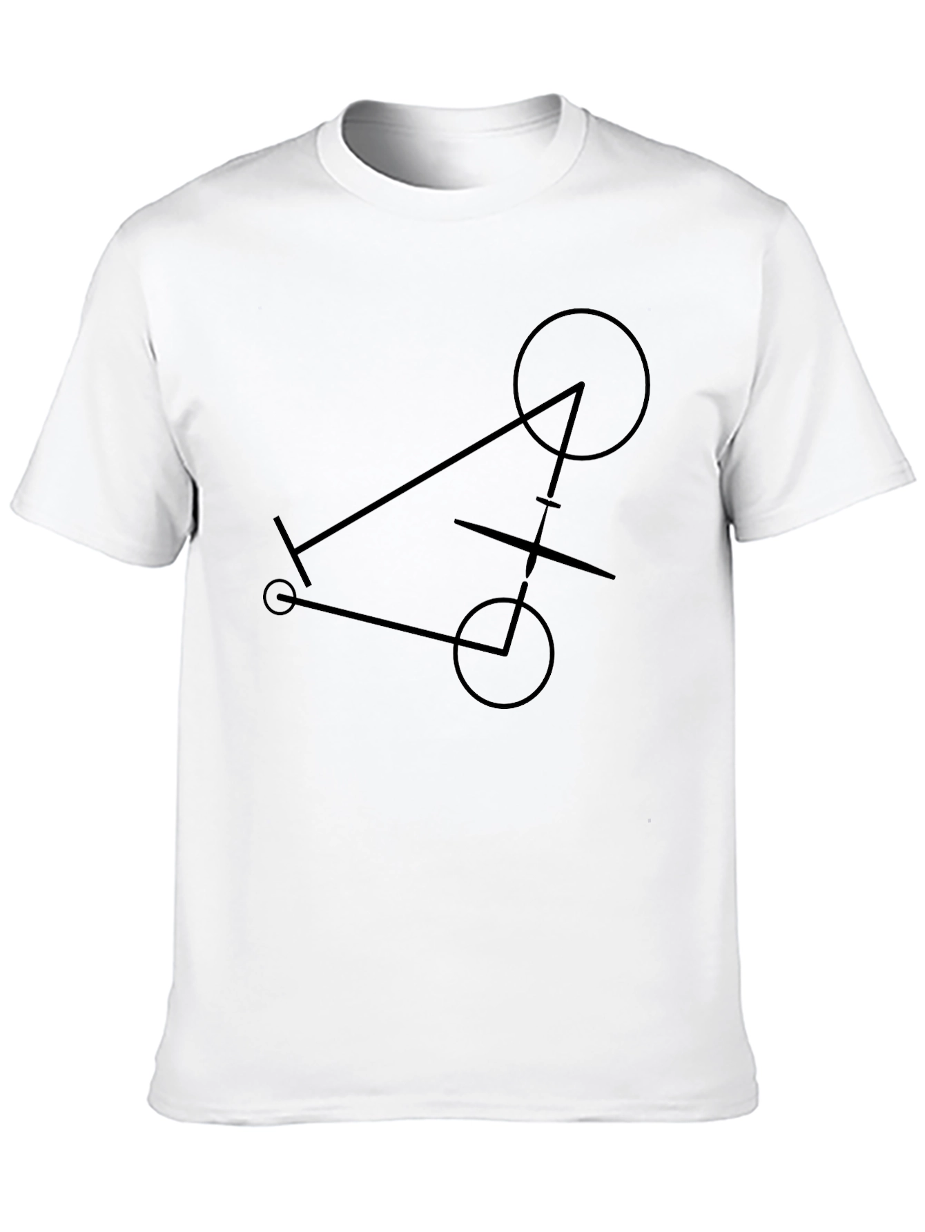Abstract Geometric Graphic Tee - Black