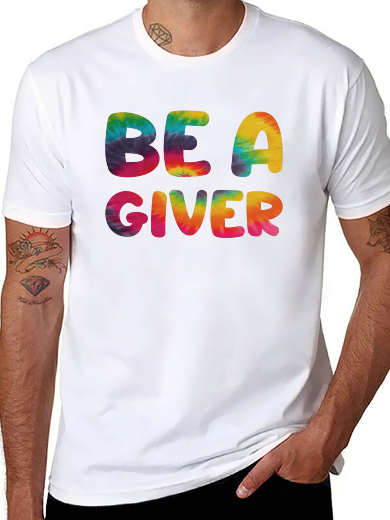 Be A Giver Tie Dye Graphic Tee