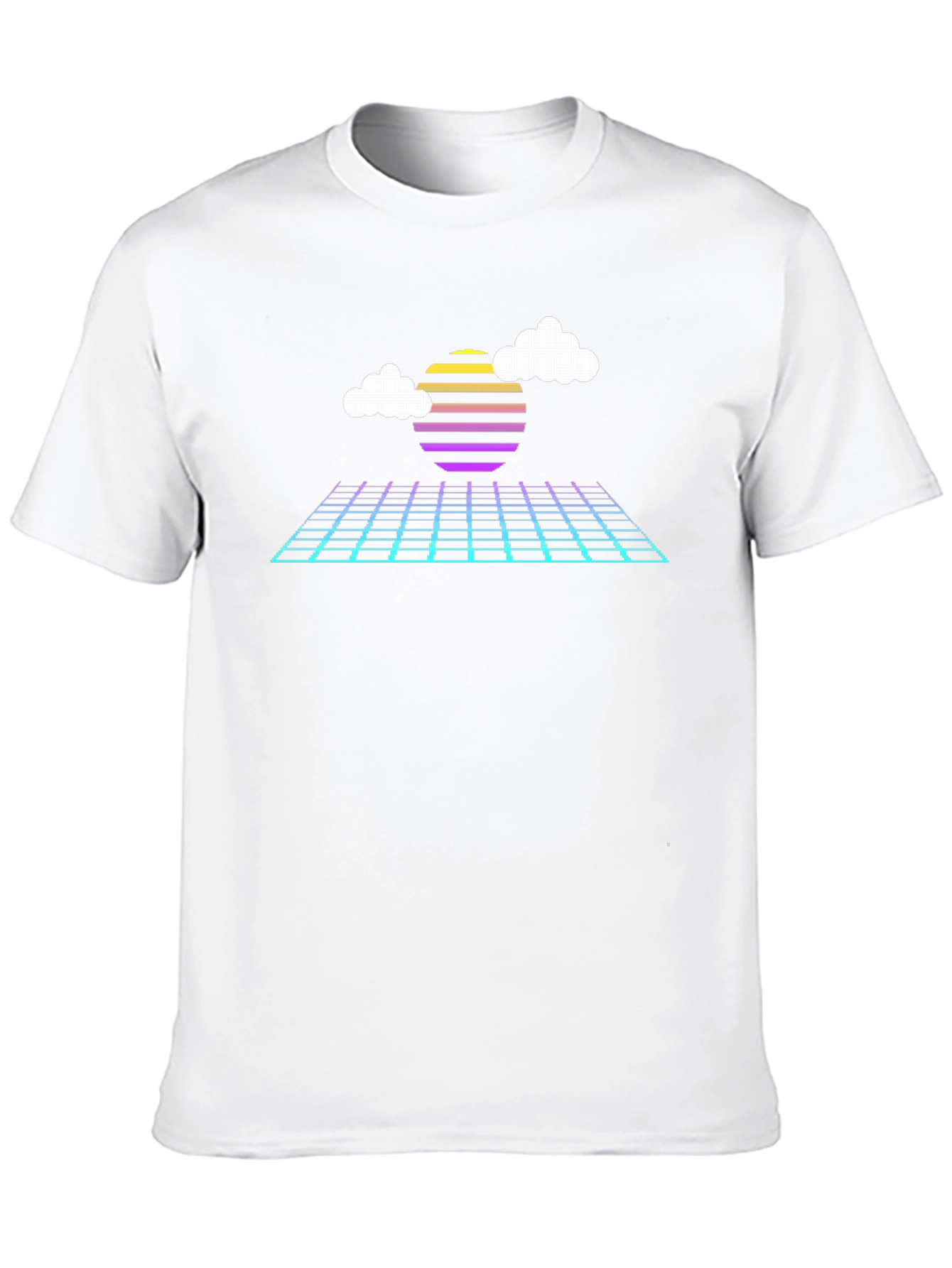 Retro Sunset Grid T-Shirt