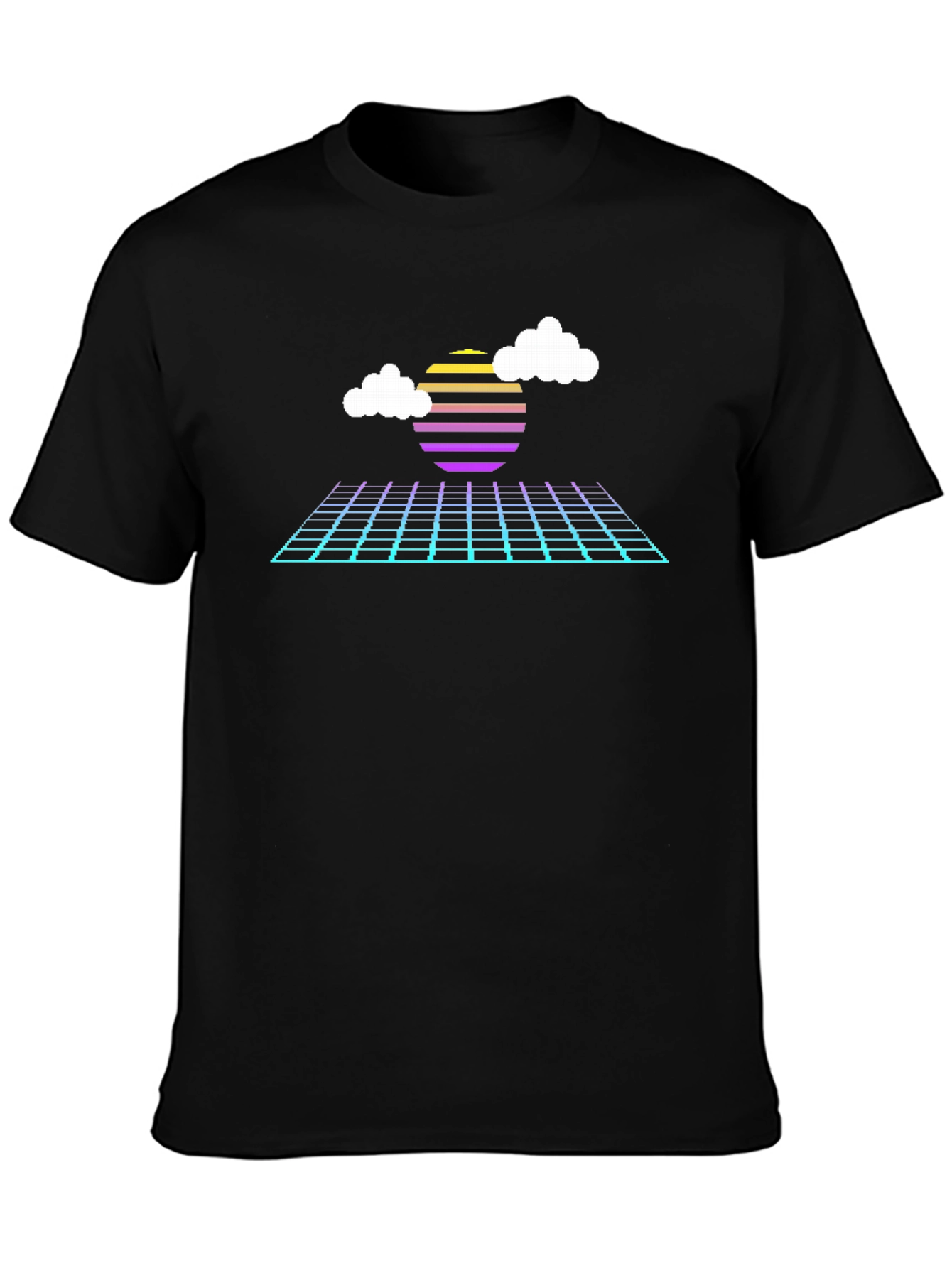 Retro Sunset Grid T-Shirt