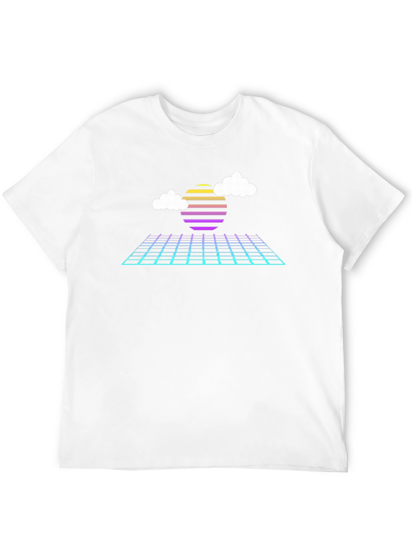 Retro Sunset Grid T-Shirt