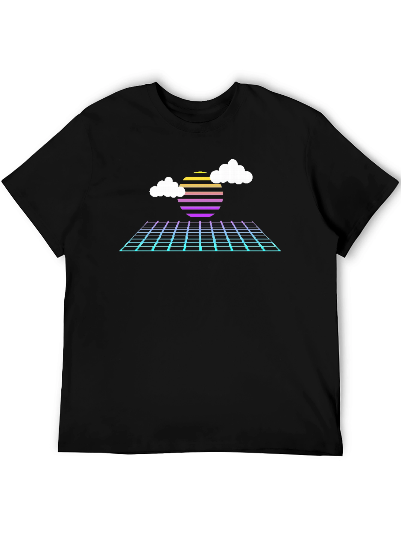 Retro Sunset Grid T-Shirt