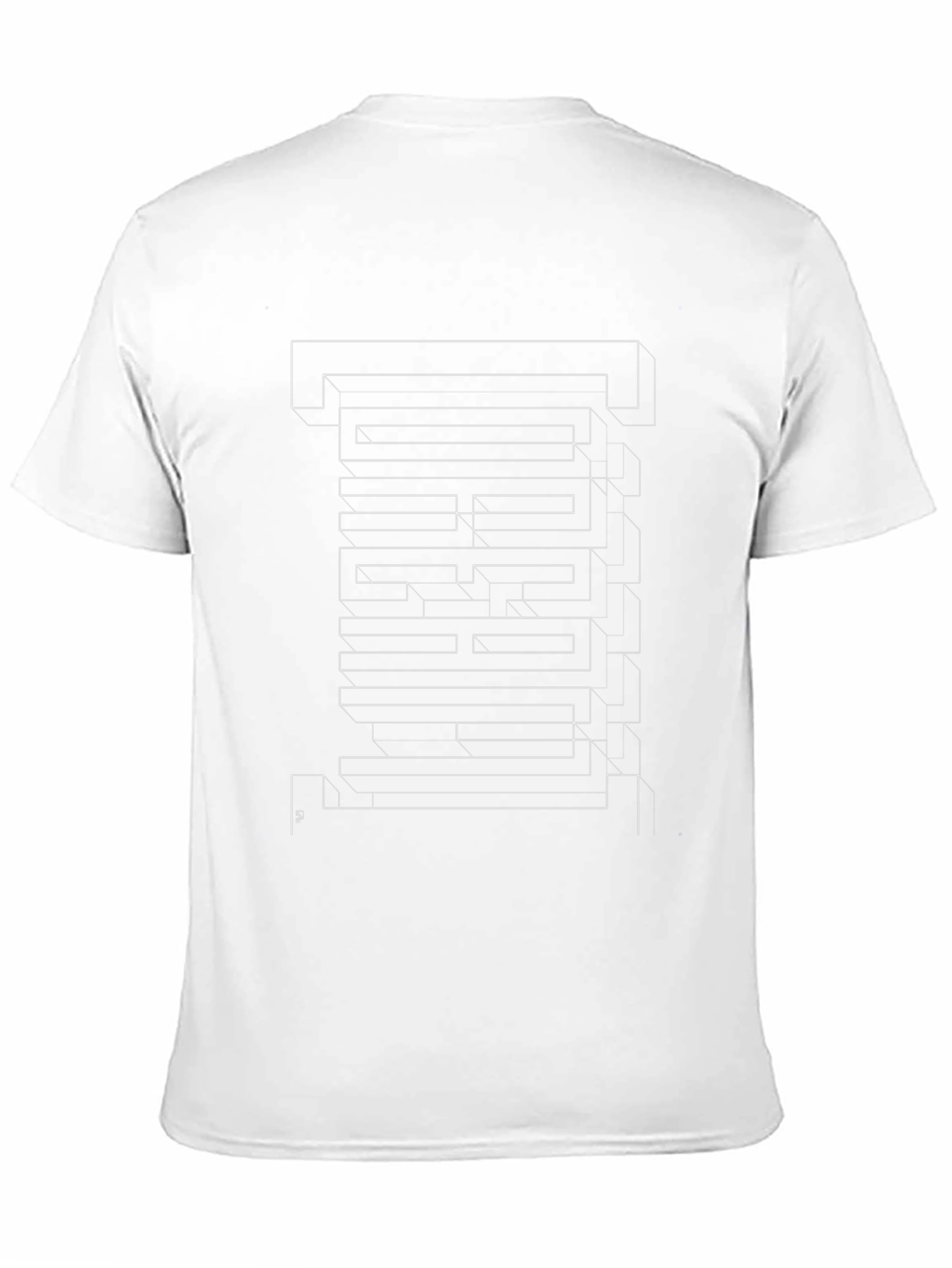 Abstract Maze Graphic Tee - Modern Casual Wear