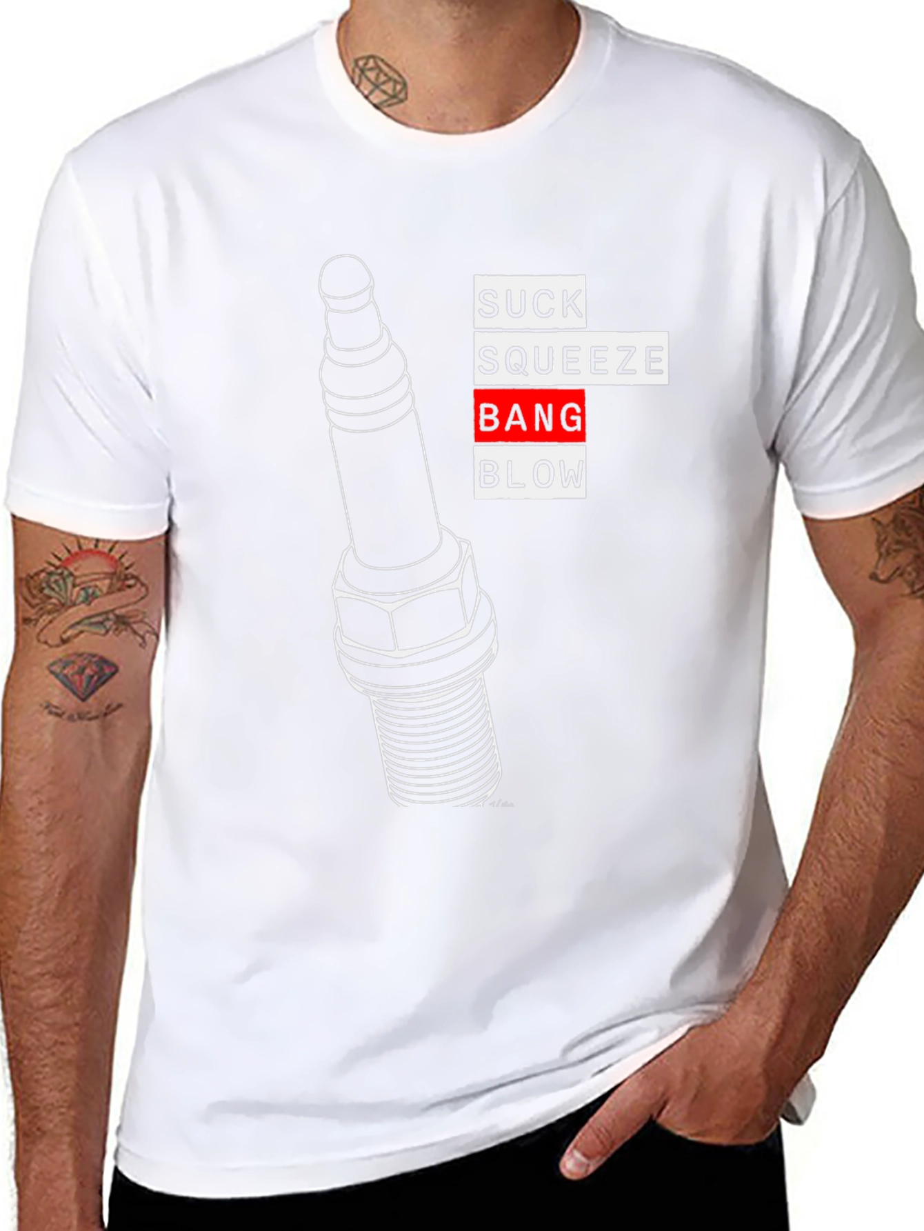 Suck Squeeze Bang Blow Engine T-Shirt