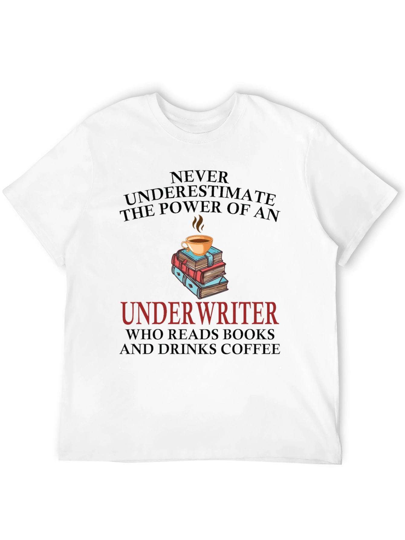 Underwriter Coffee & Books Graphic T-Shirt