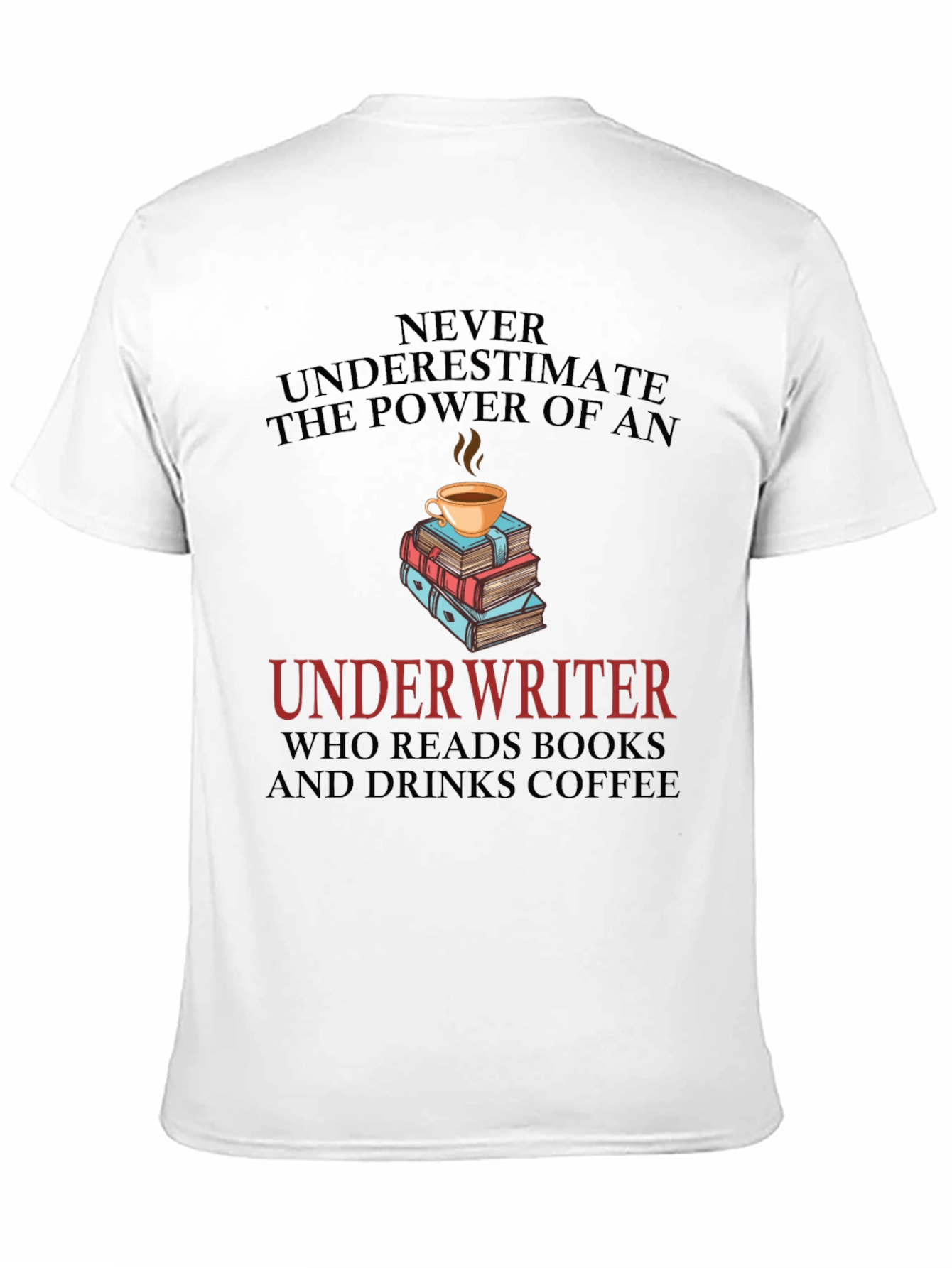 Underwriter Coffee & Books Graphic T-Shirt