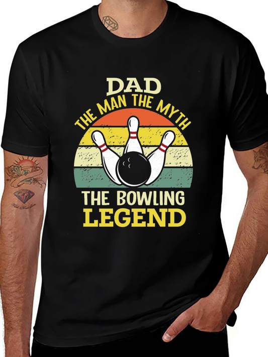 Dad Bowling Legend Graphic Tee Shirt