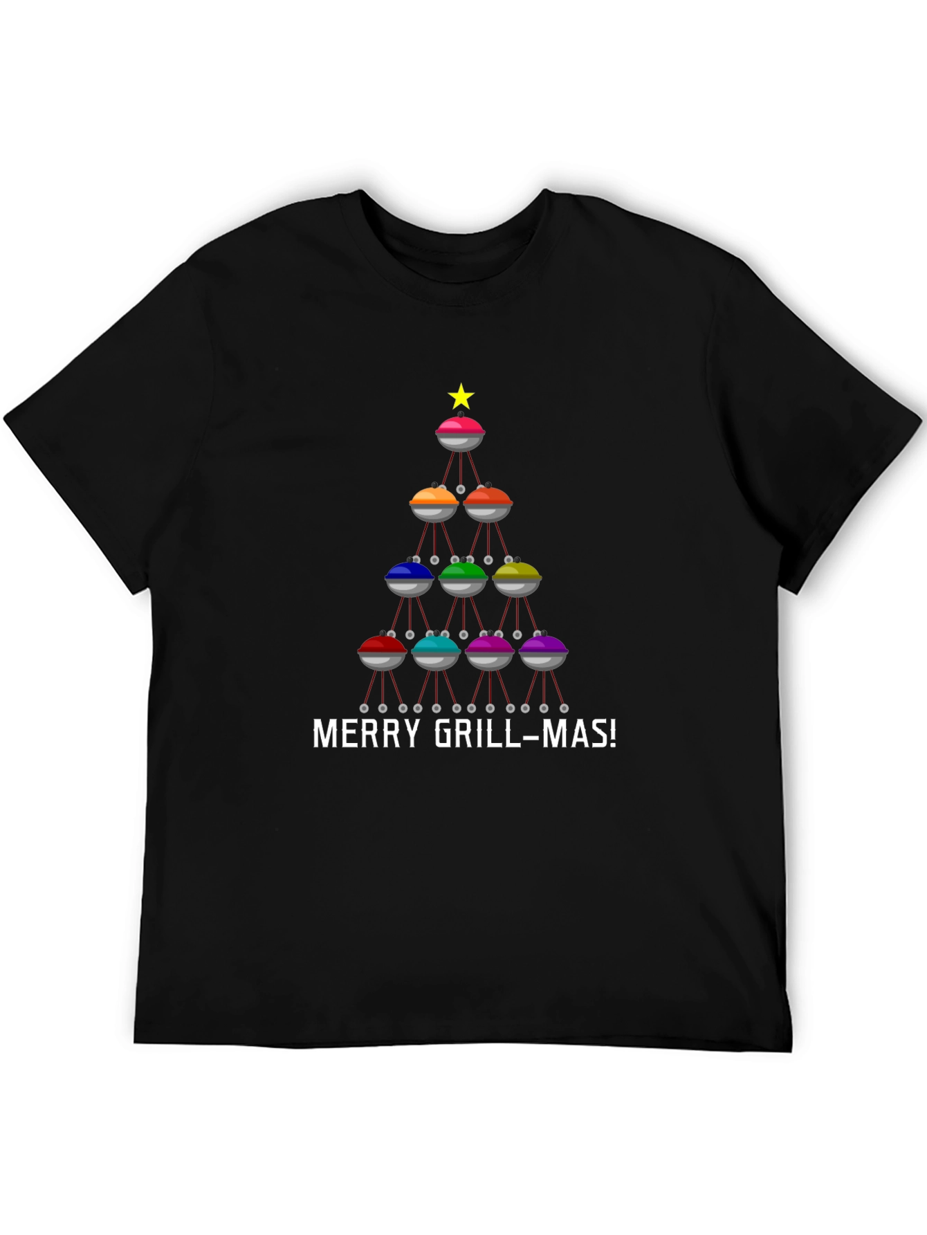 Merry Grill-mas T-Shirt - BBQ Christmas Tree