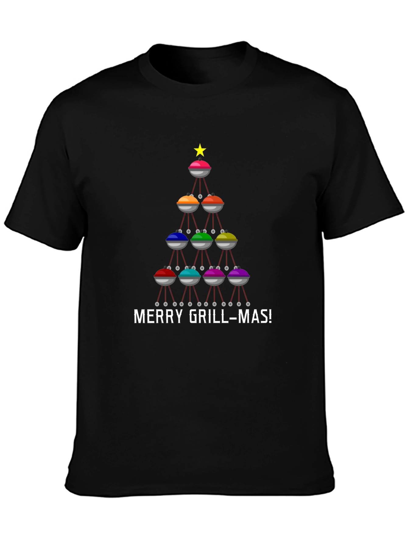 Merry Grill-mas T-Shirt - BBQ Christmas Tree