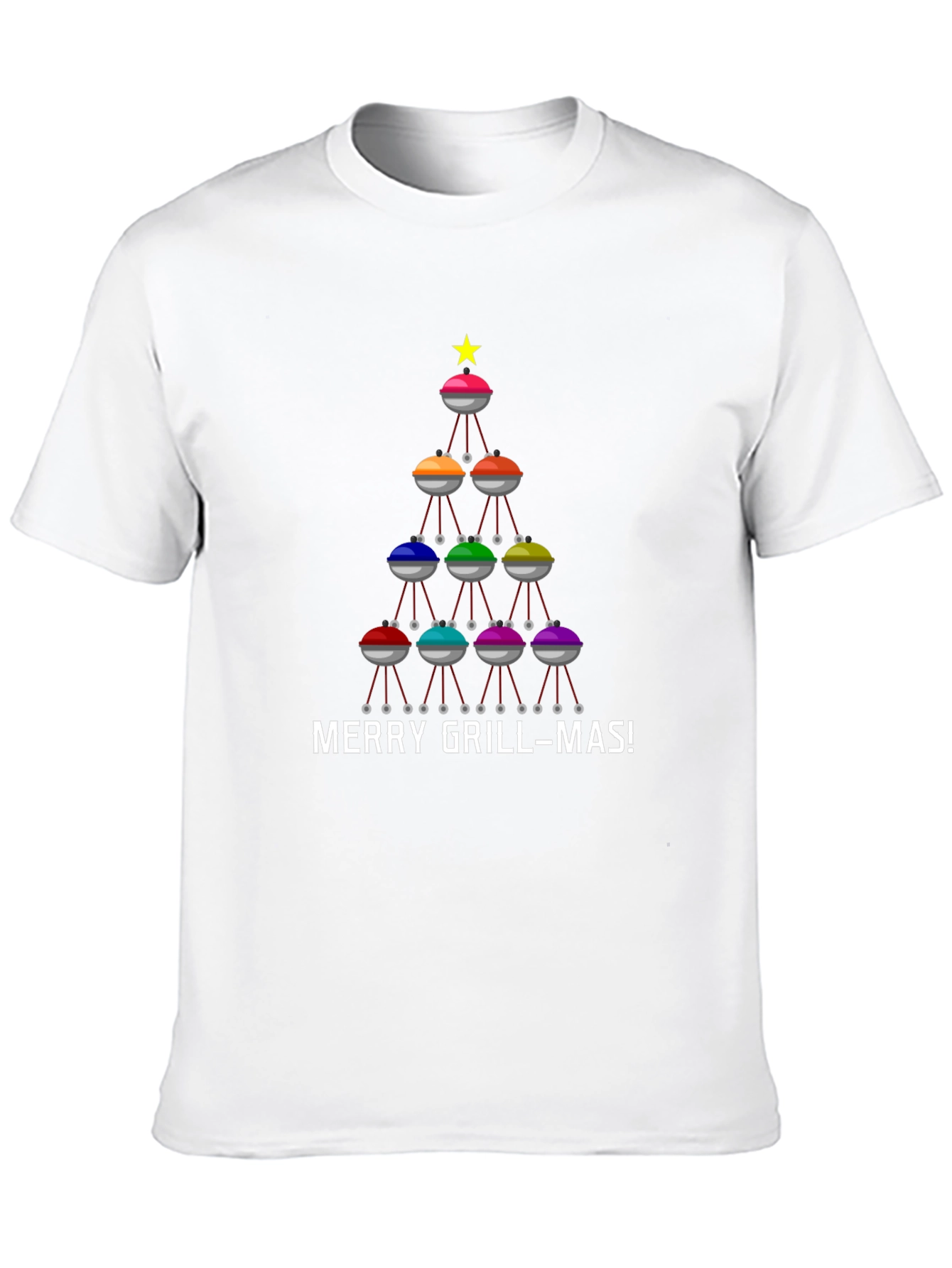 Merry Grill-mas T-Shirt - BBQ Christmas Tree