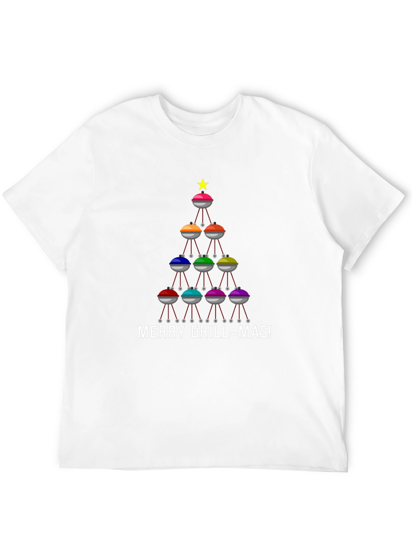 Merry Grill-mas T-Shirt - BBQ Christmas Tree