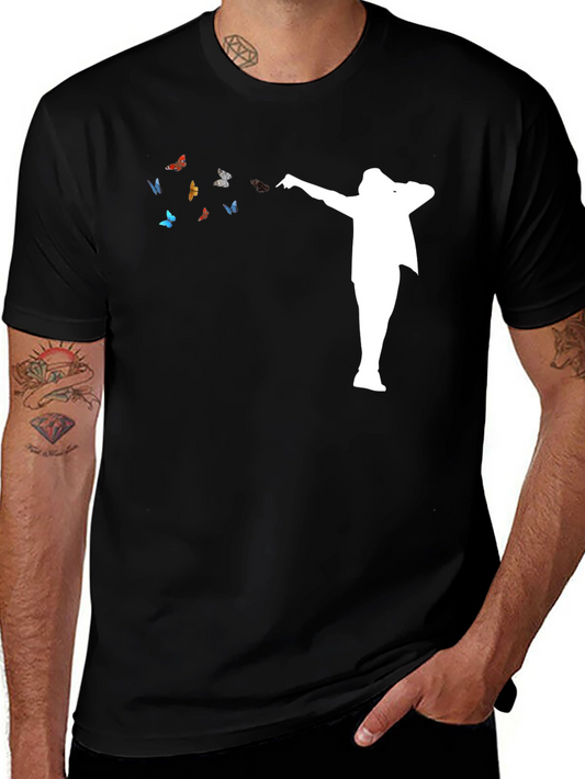 Michael Jackson Butterflies Black T-Shirt