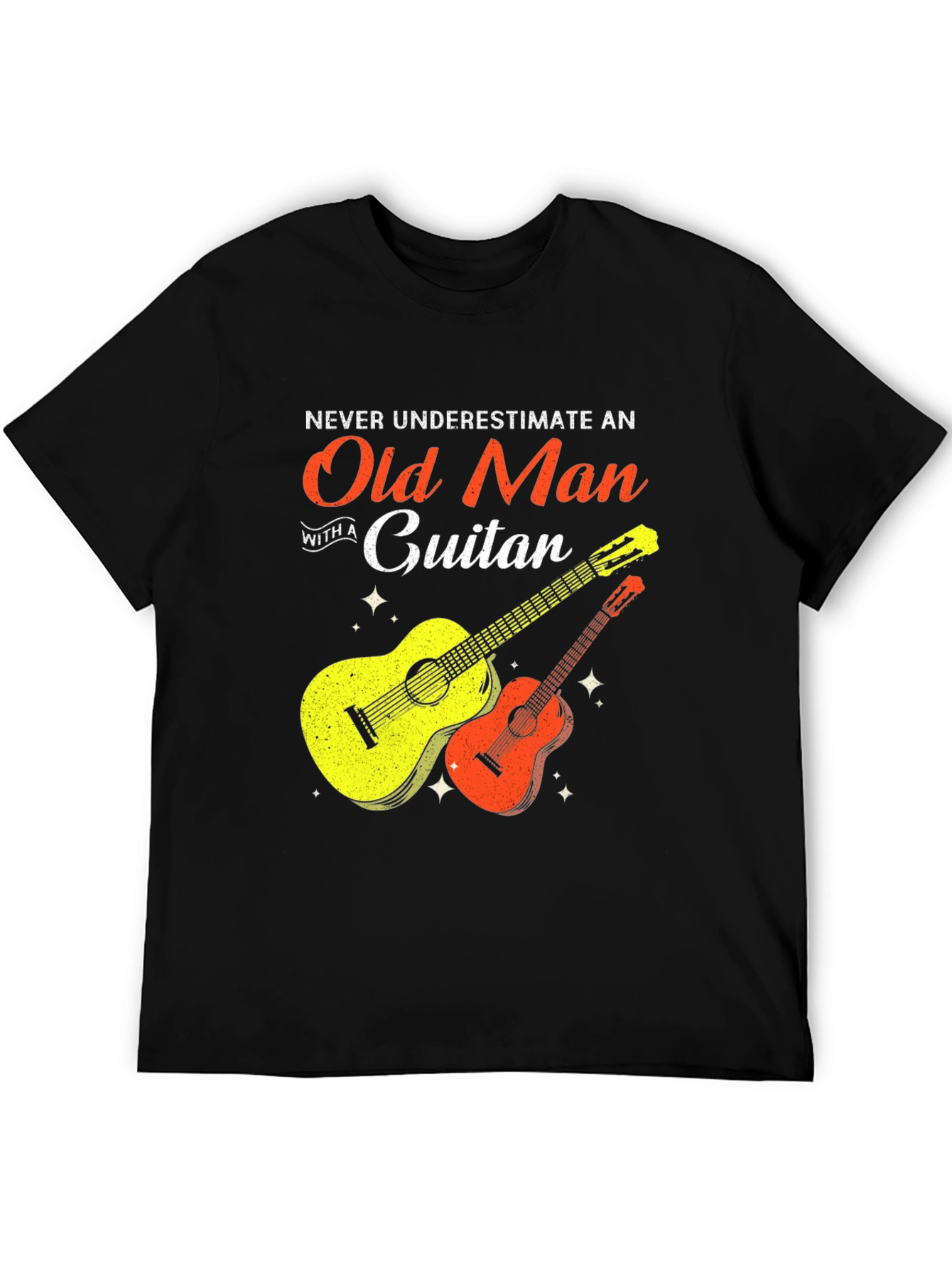 Old Man Guitar T-Shirt - Music Lover Tee