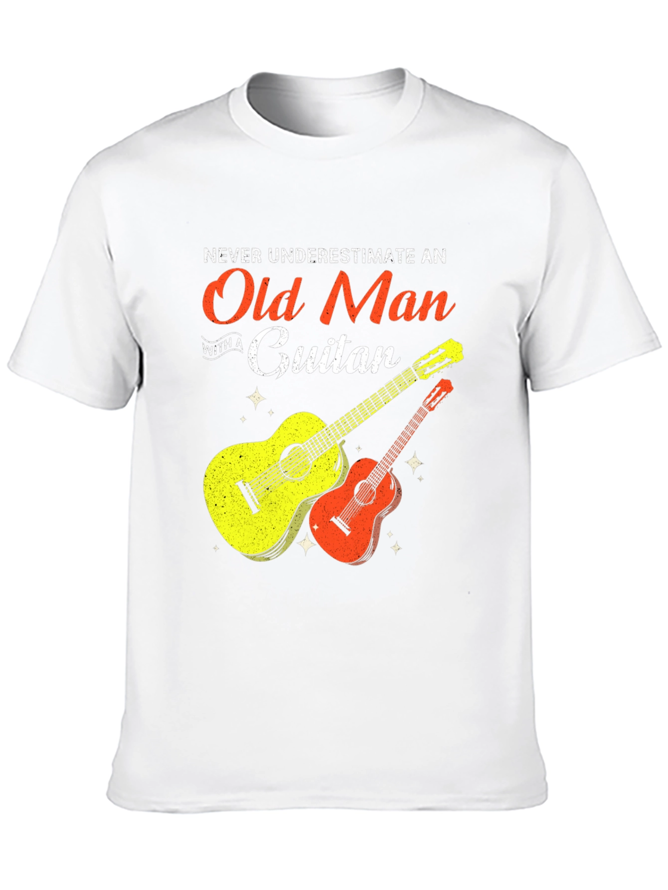 Old Man Guitar T-Shirt - Music Lover Tee