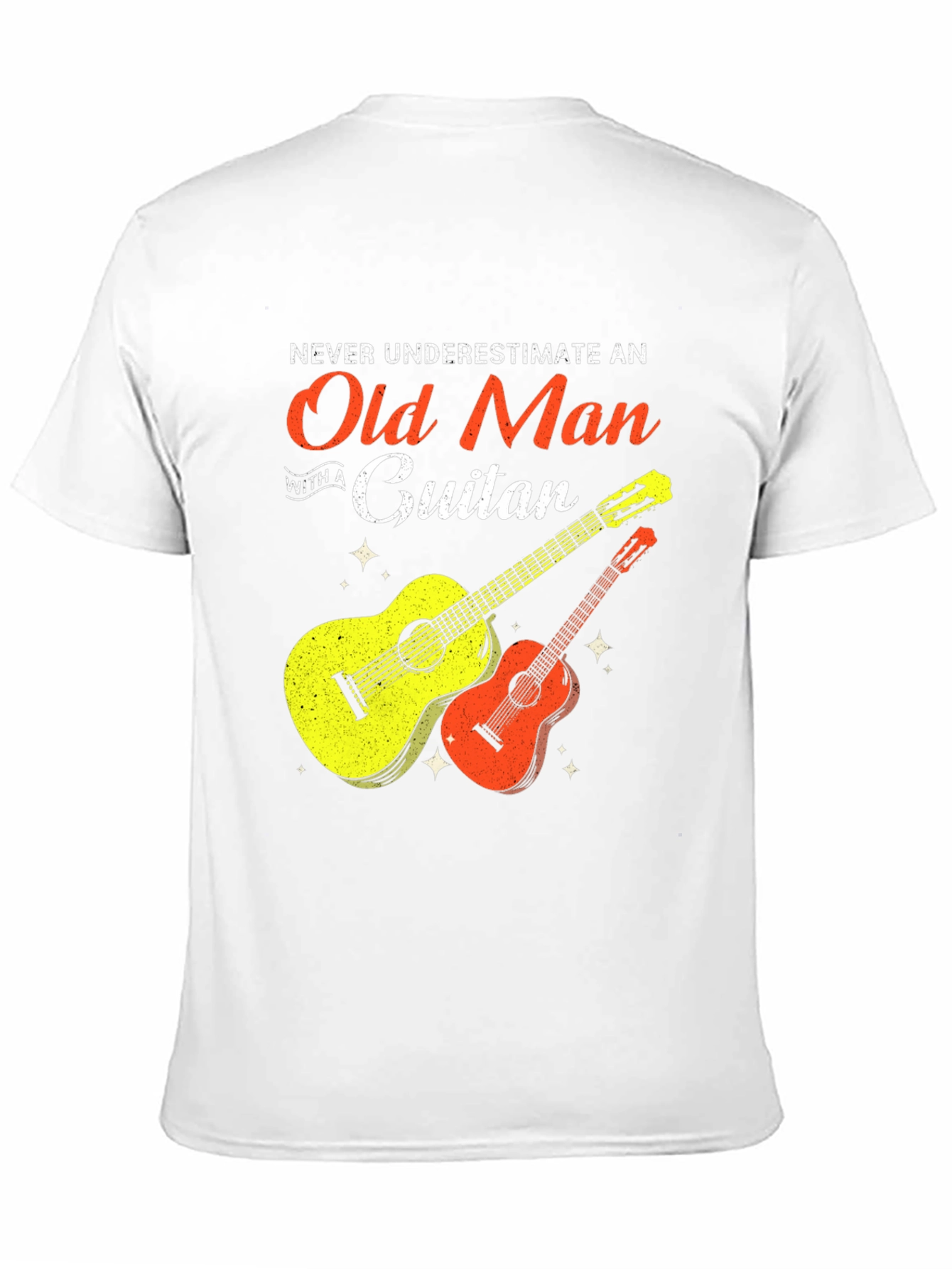 Old Man Guitar T-Shirt - Music Lover Tee