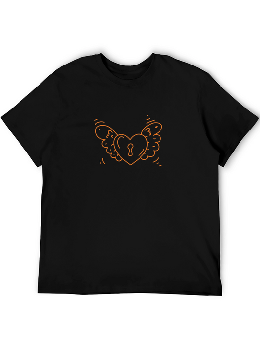 Heart Lock & Wings Graphic Tee