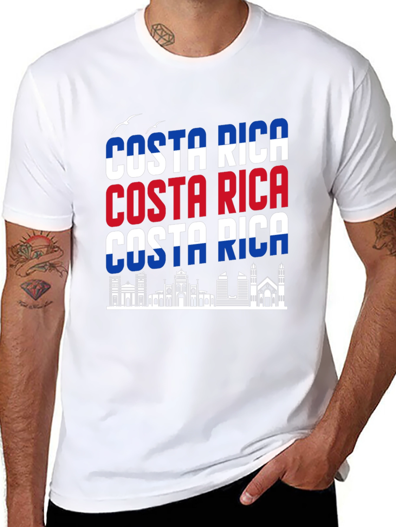 Costa Rica Skyline Graphic Tee