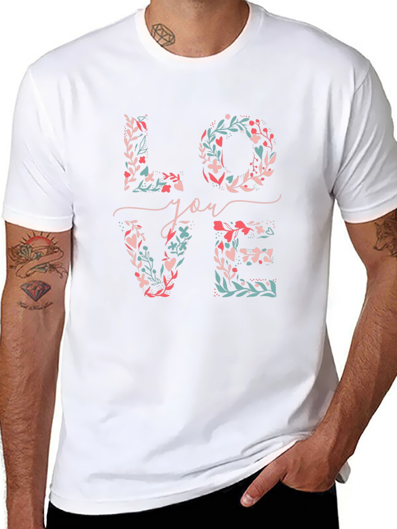 Floral LOVE You T-Shirt - Stylish & Unique