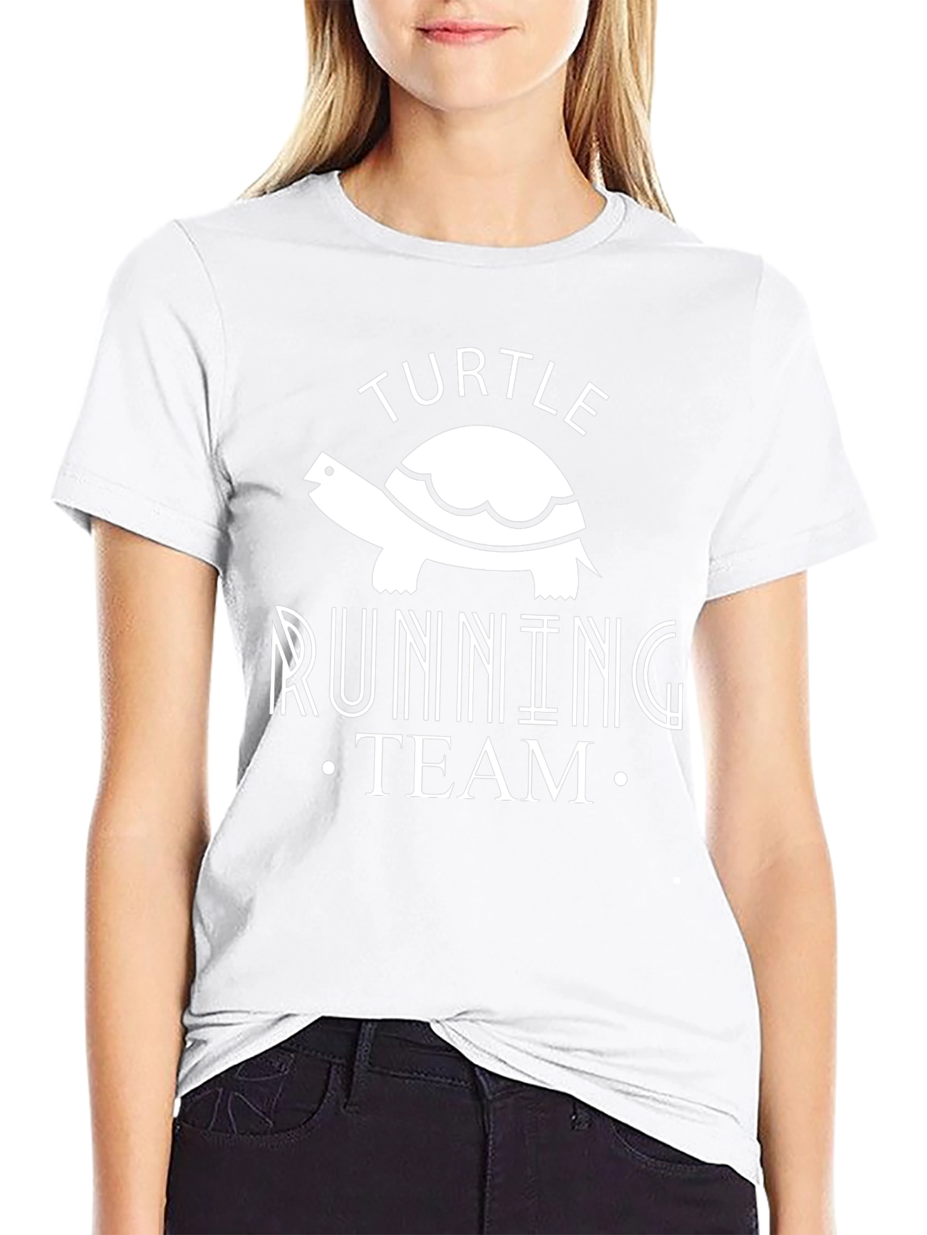Turtle Running Team Graphic Tee - Black Cotton Shirt