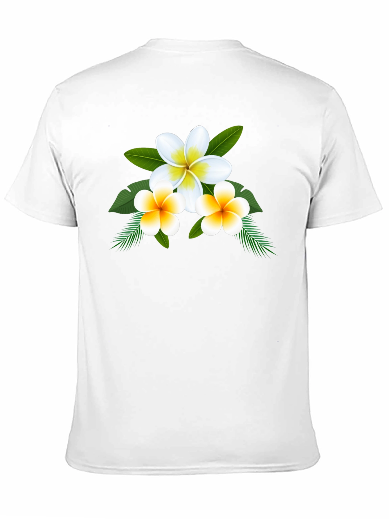 Floral Plumeria Graphic Tee - Soft Cotton Blend