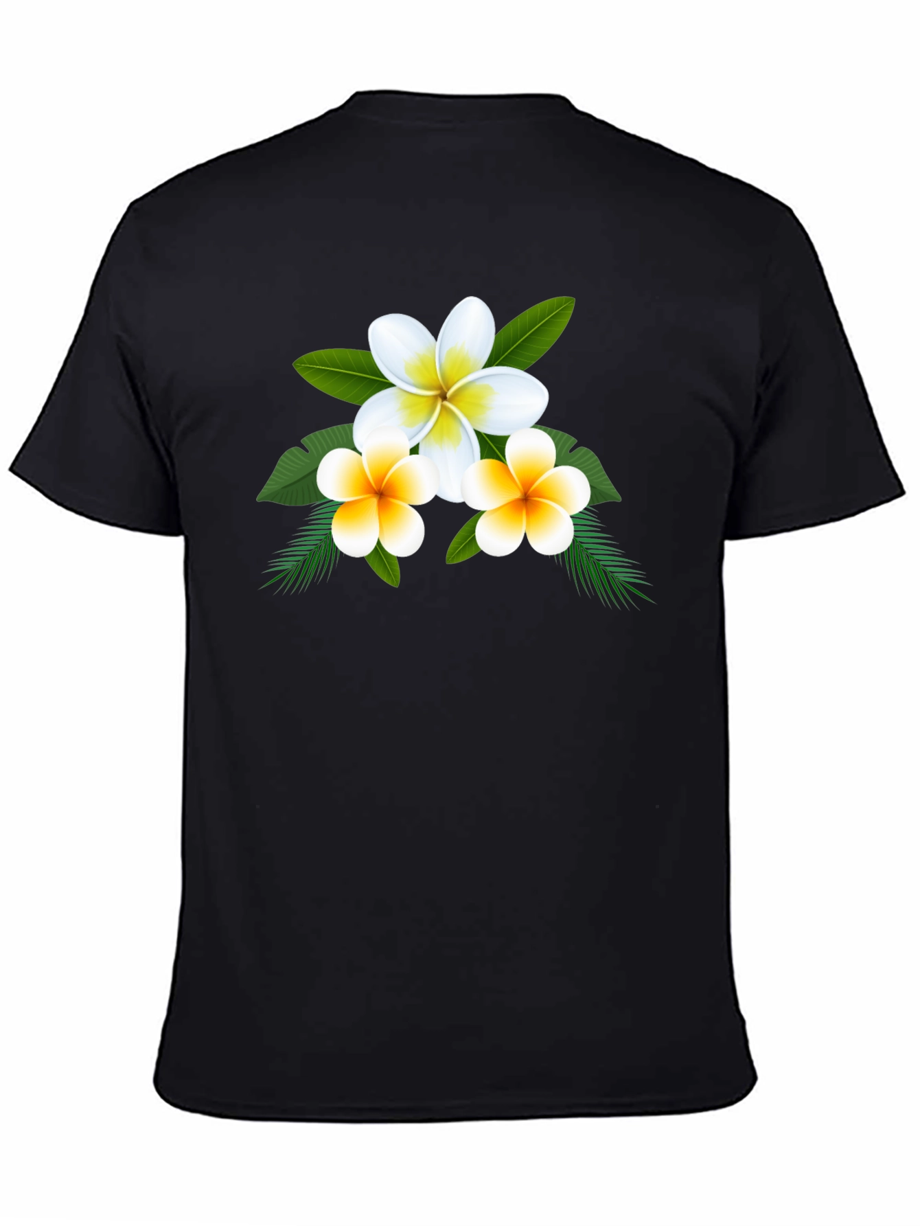 Floral Plumeria Graphic Tee - Soft Cotton Blend