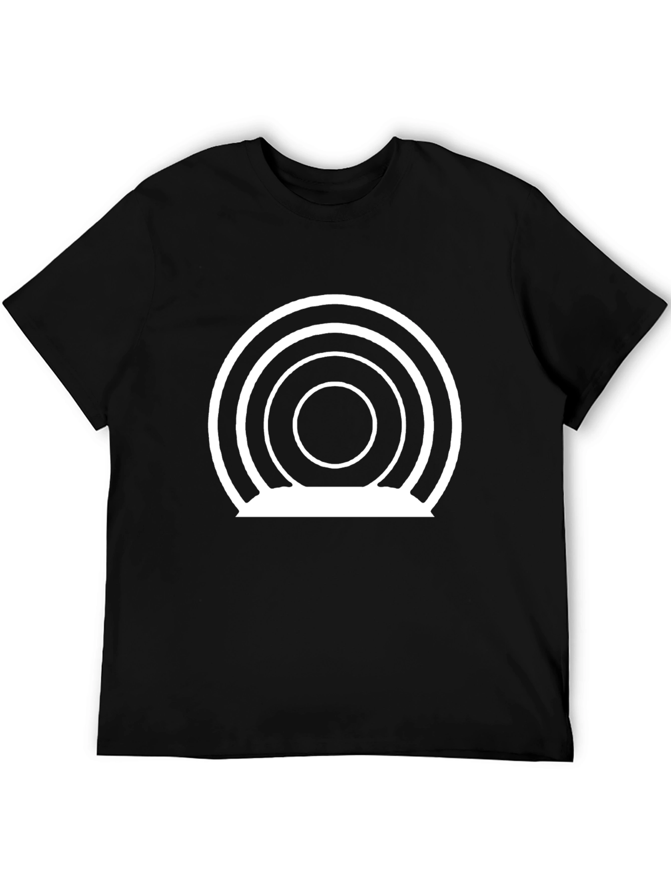 Abstract Target Graphic T-Shirt - Black