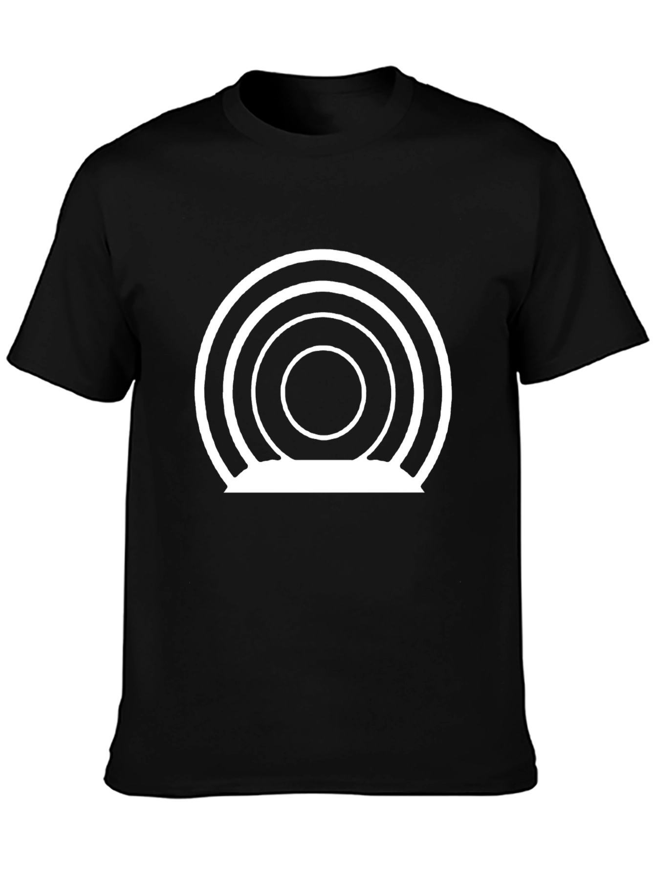 Abstract Target Graphic T-Shirt - Black