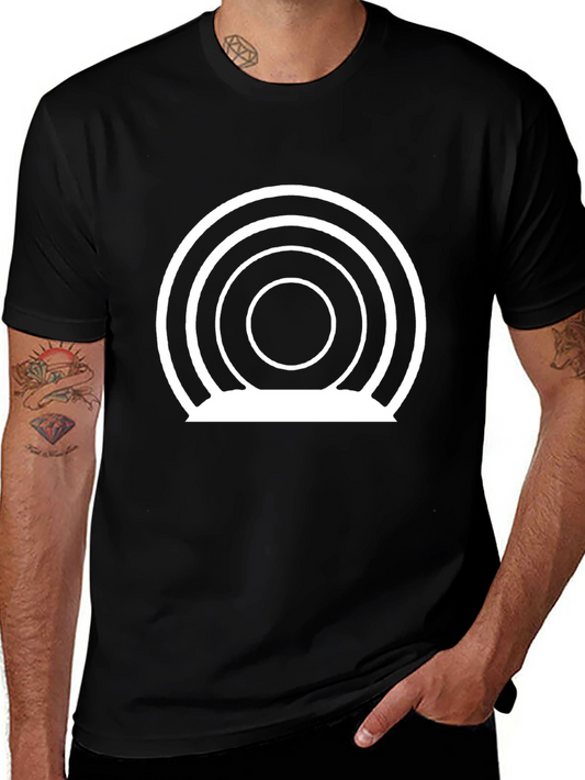 Abstract Target Graphic T-Shirt - Black