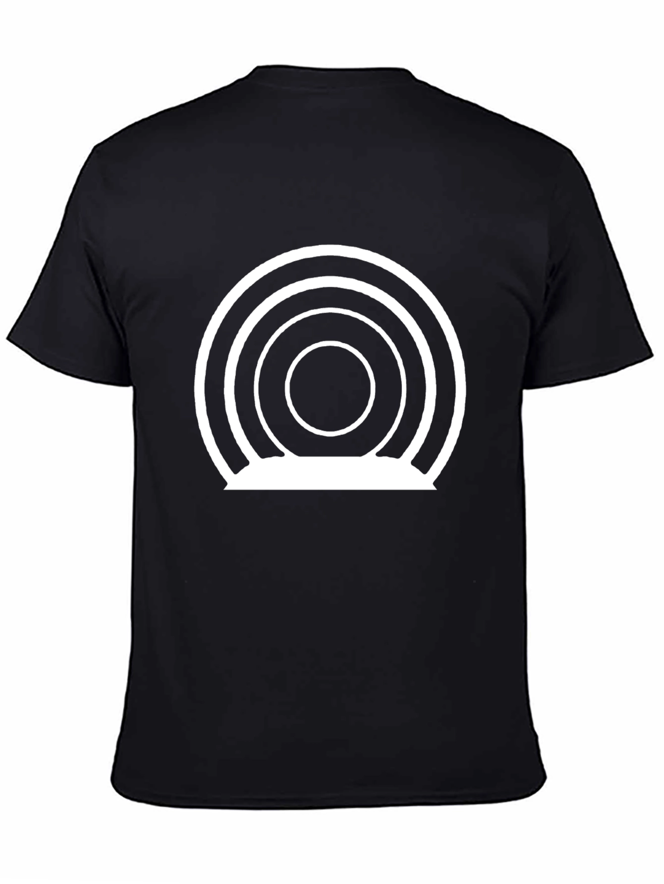 Abstract Target Graphic T-Shirt - Black