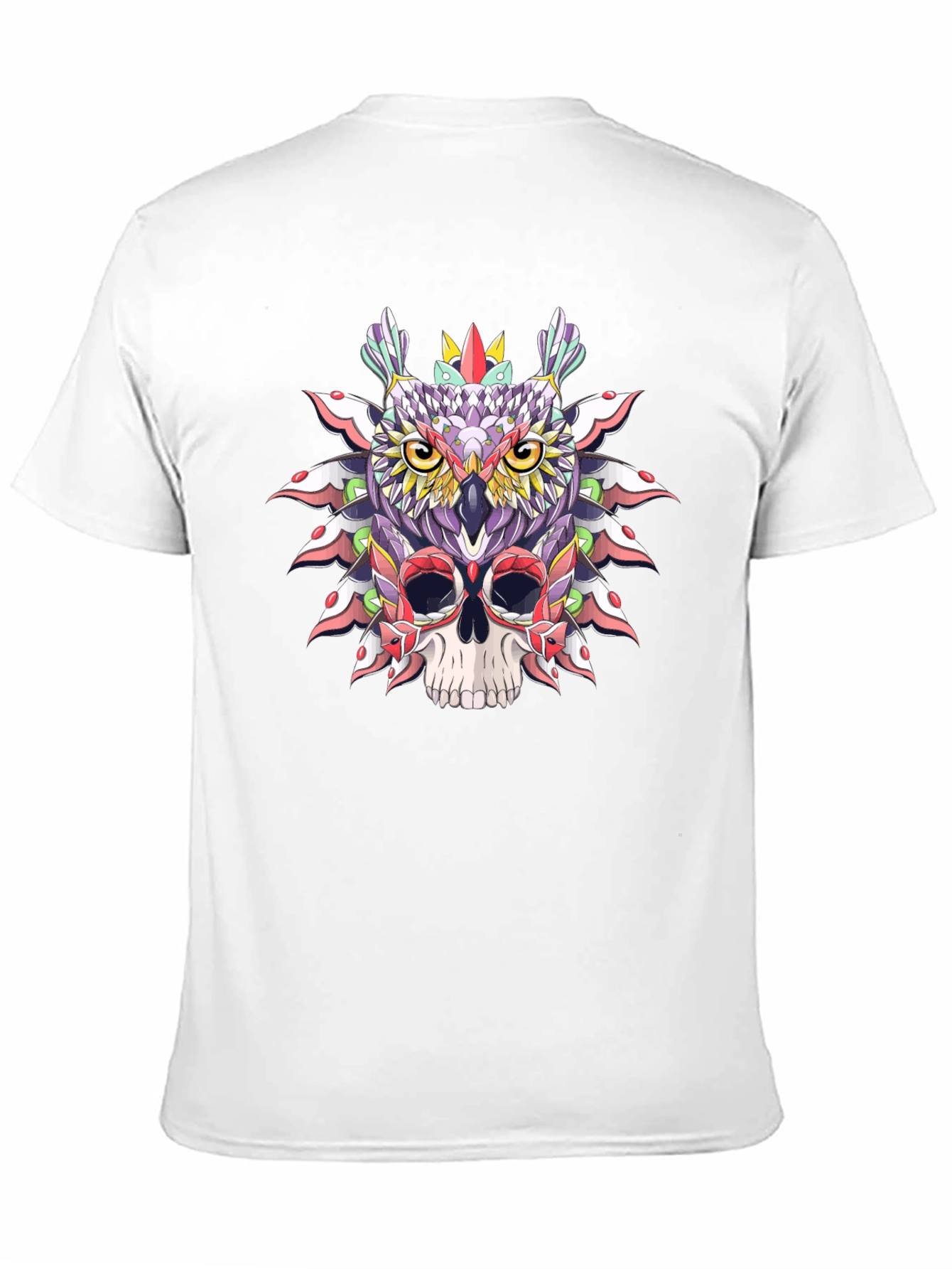 Owl and Skull Graphic T-Shirt - Unique Design
