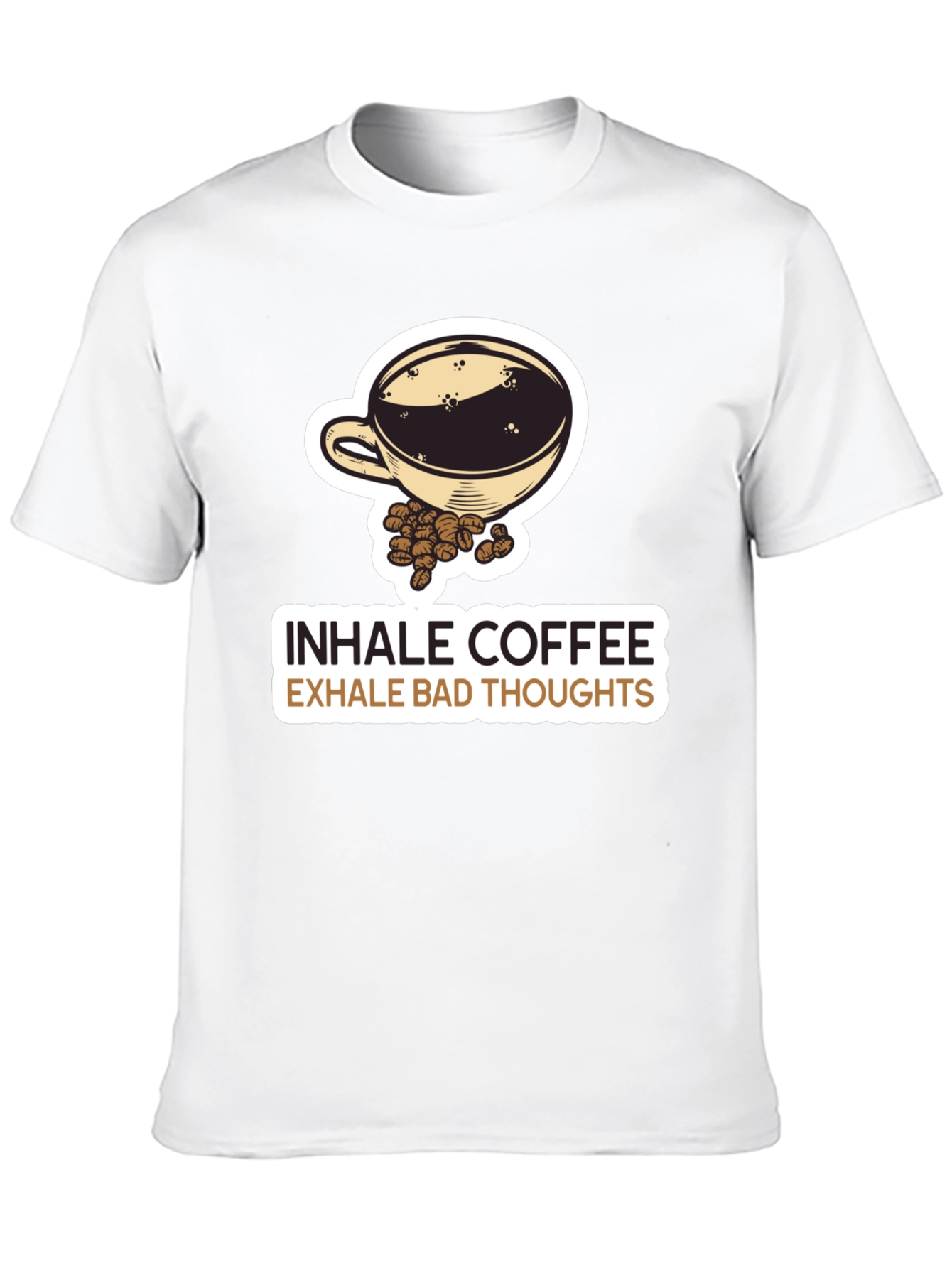 Inhale Coffee Exhale Bad Thoughts Graphic Tee