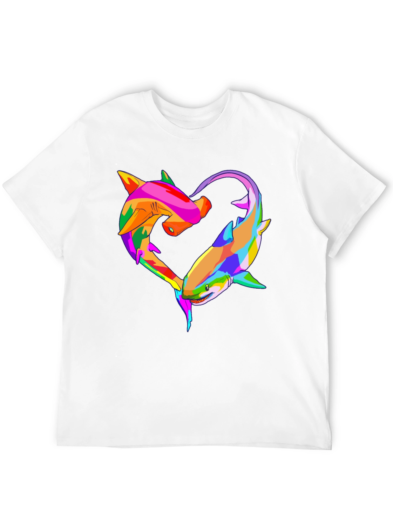 Shark Love Heart Graphic T-Shirt