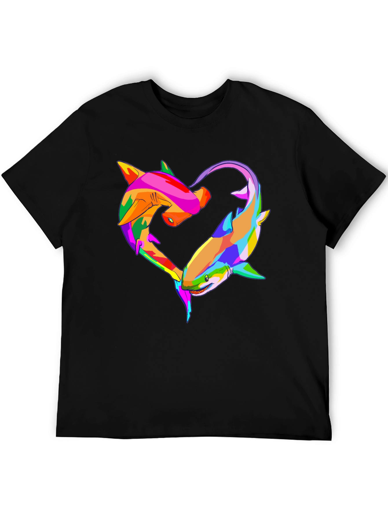 Shark Love Heart Graphic T-Shirt