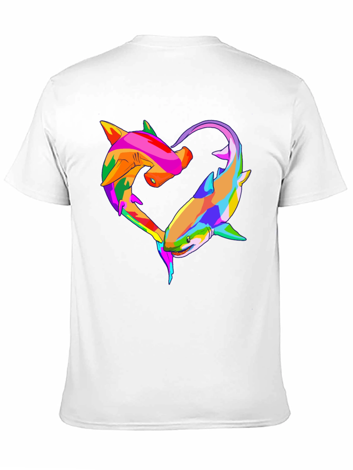 Shark Love Heart Graphic T-Shirt