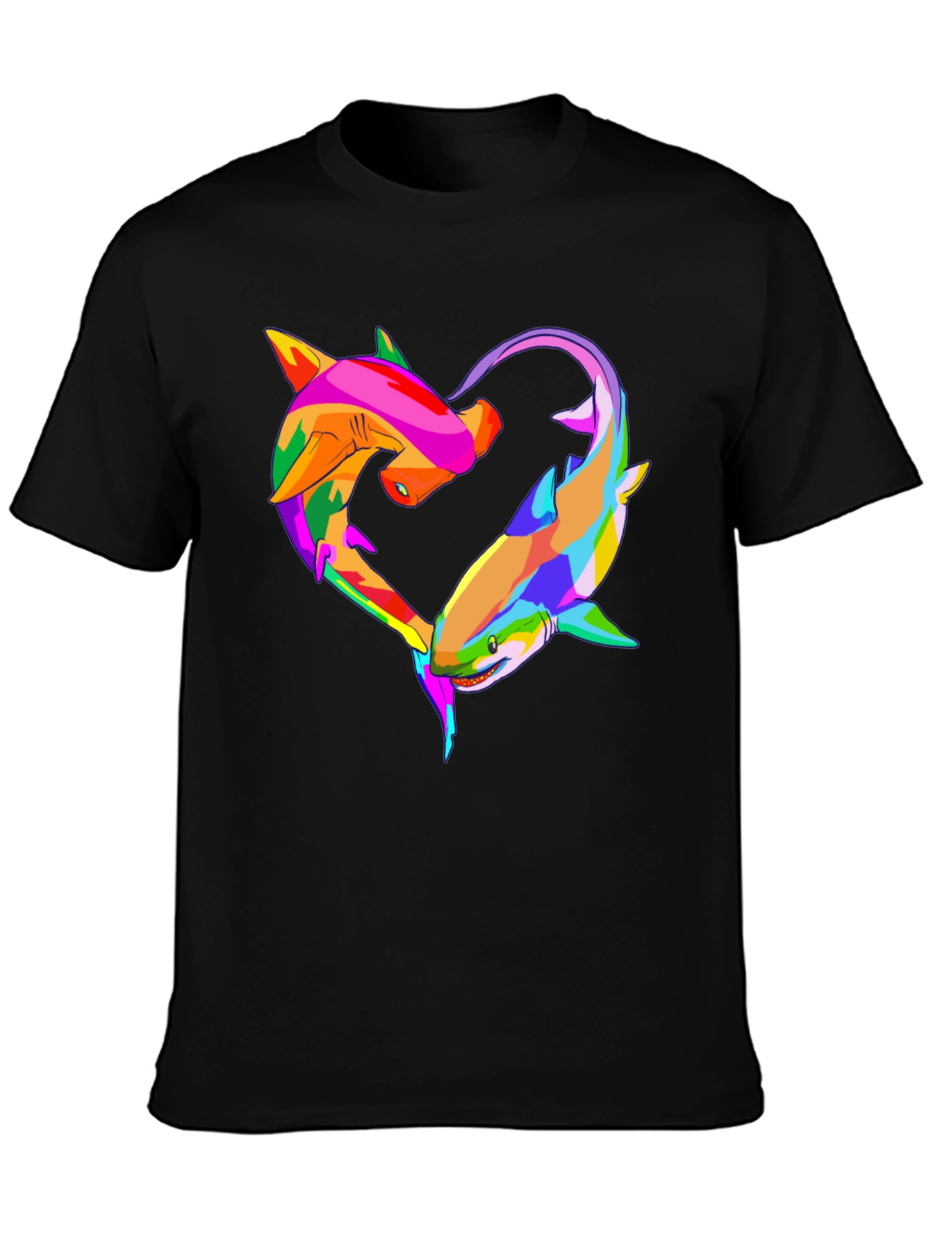 Shark Love Heart Graphic T-Shirt