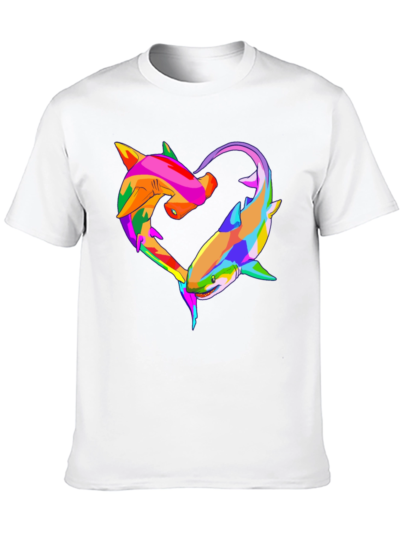 Shark Love Heart Graphic T-Shirt