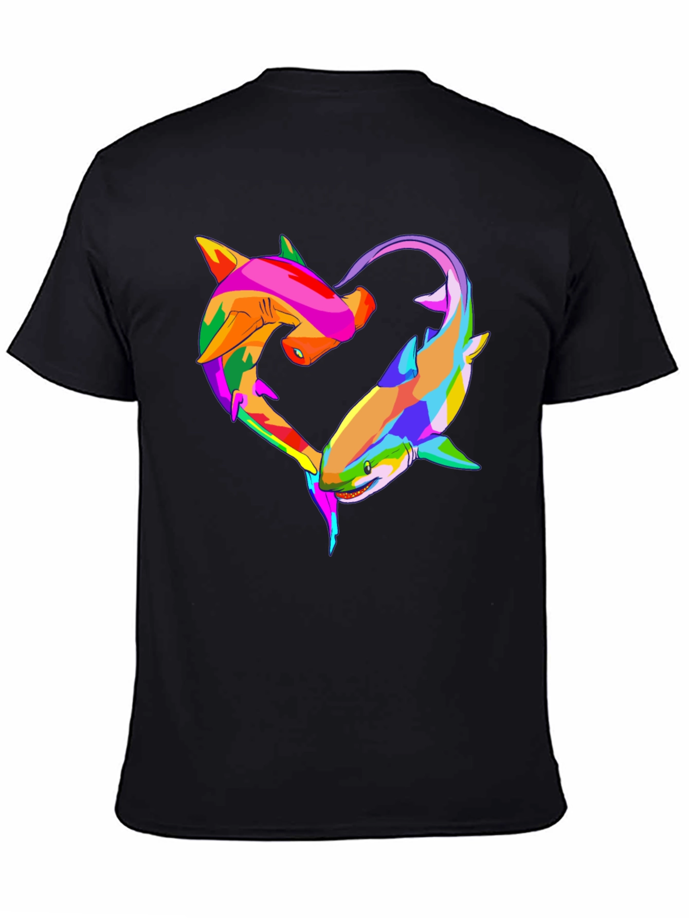 Shark Love Heart Graphic T-Shirt