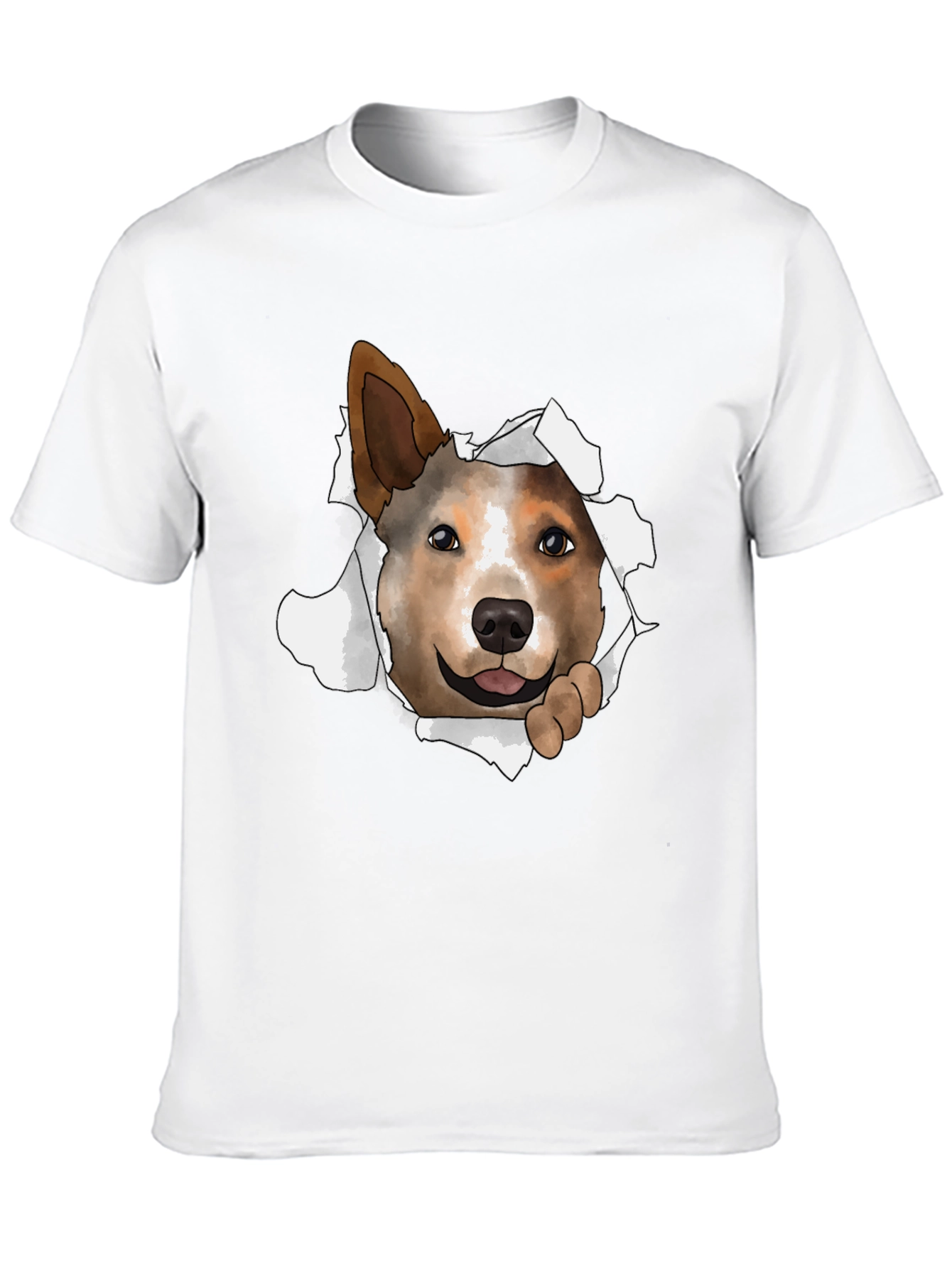 Dog Peeking Through T-Shirt