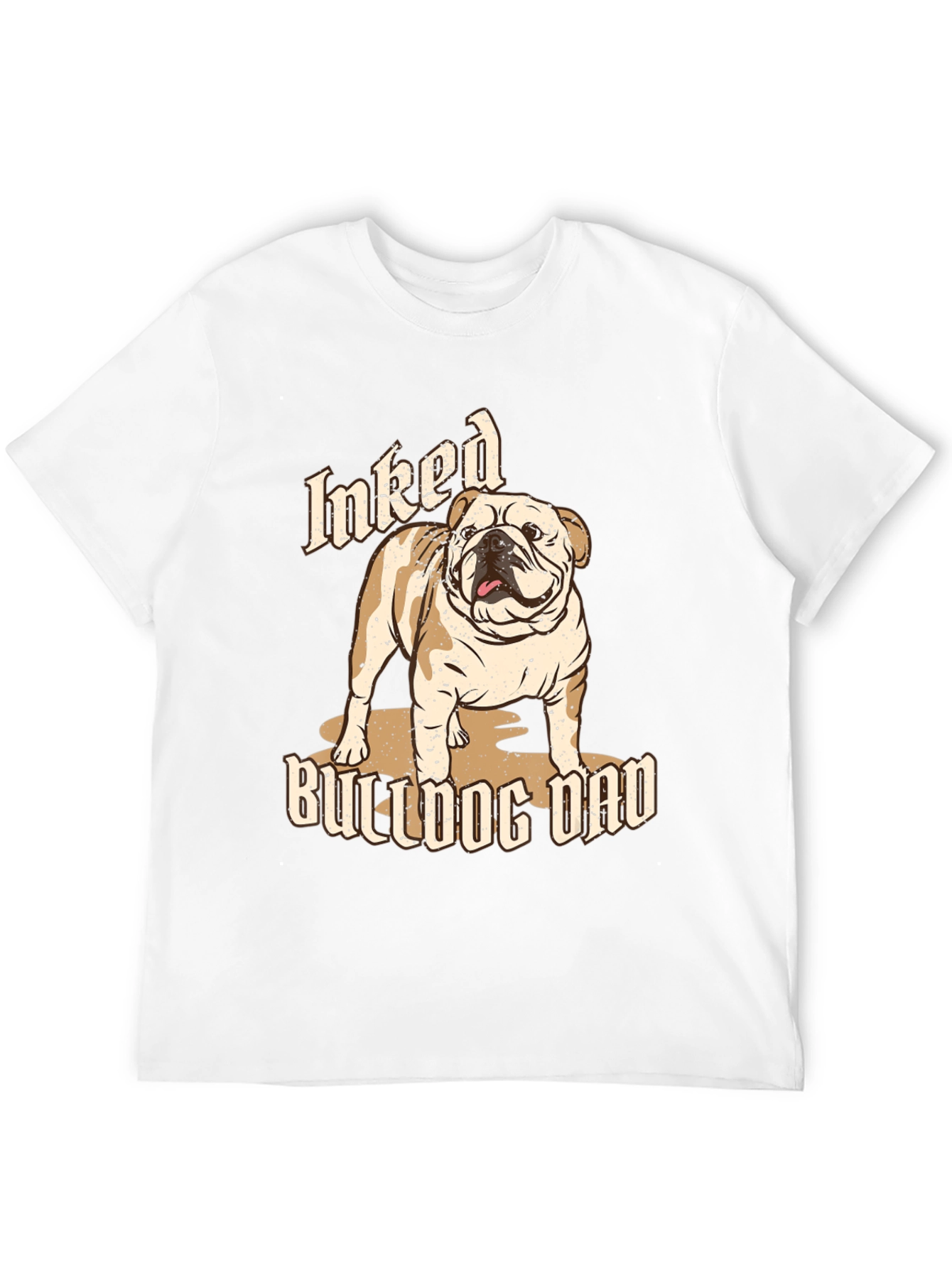 Inked Bulldog Dad T-Shirt - Black