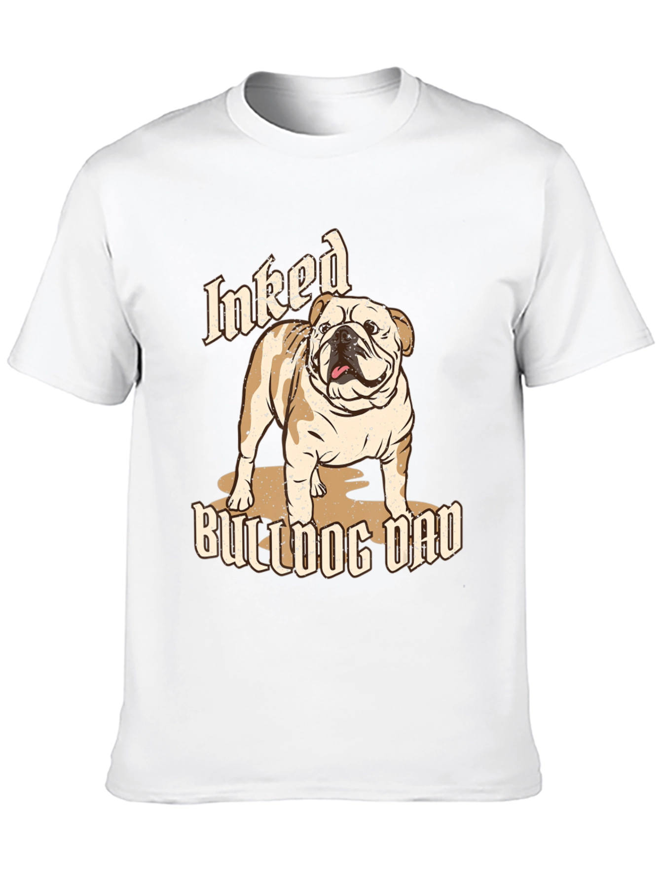 Inked Bulldog Dad T-Shirt - Black
