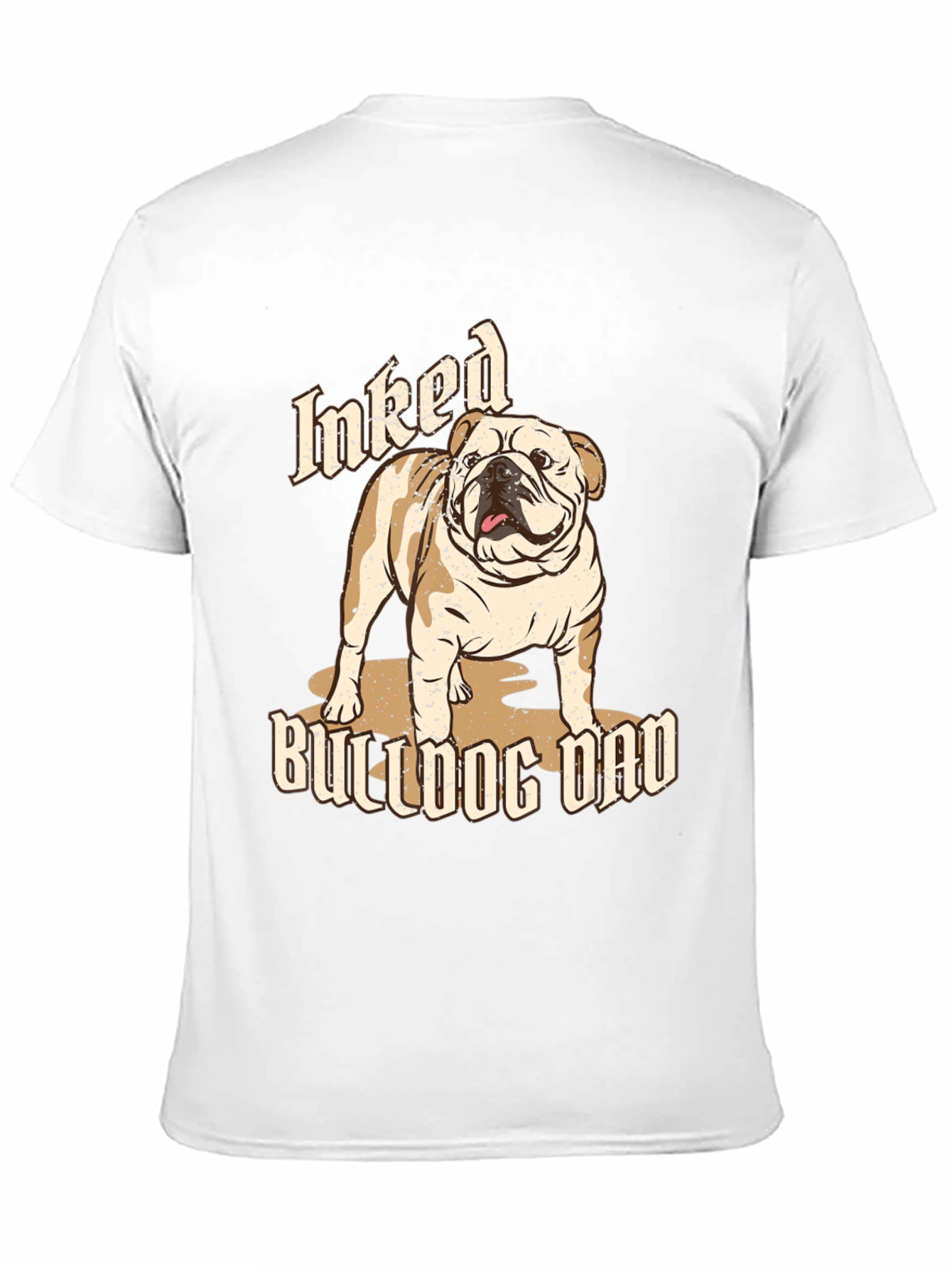 Inked Bulldog Dad T-Shirt - Black