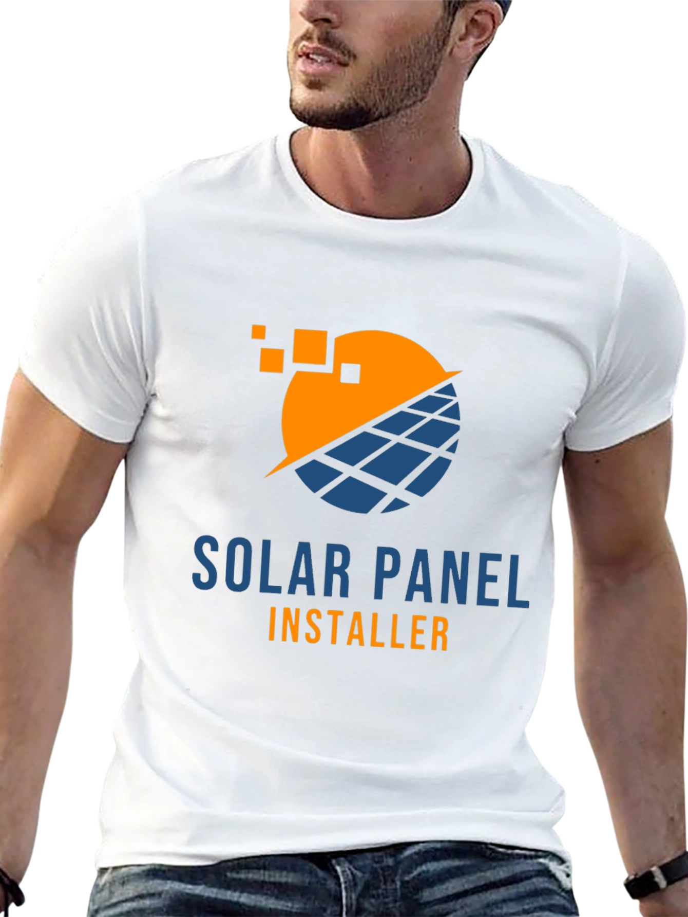 Solar Panel Installer Graphic Tee - Modern Design