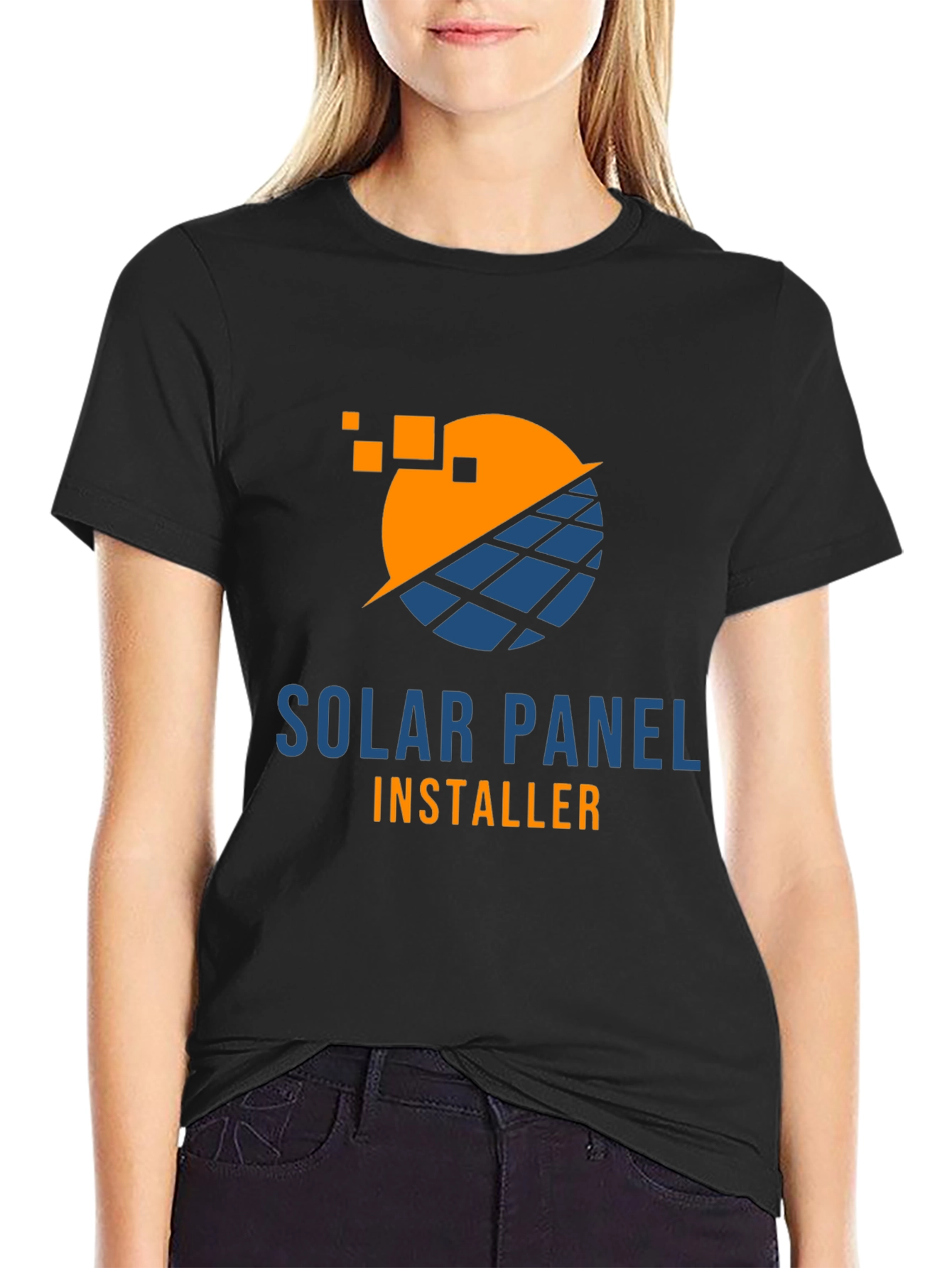 Solar Panel Installer Graphic Tee - Modern Design